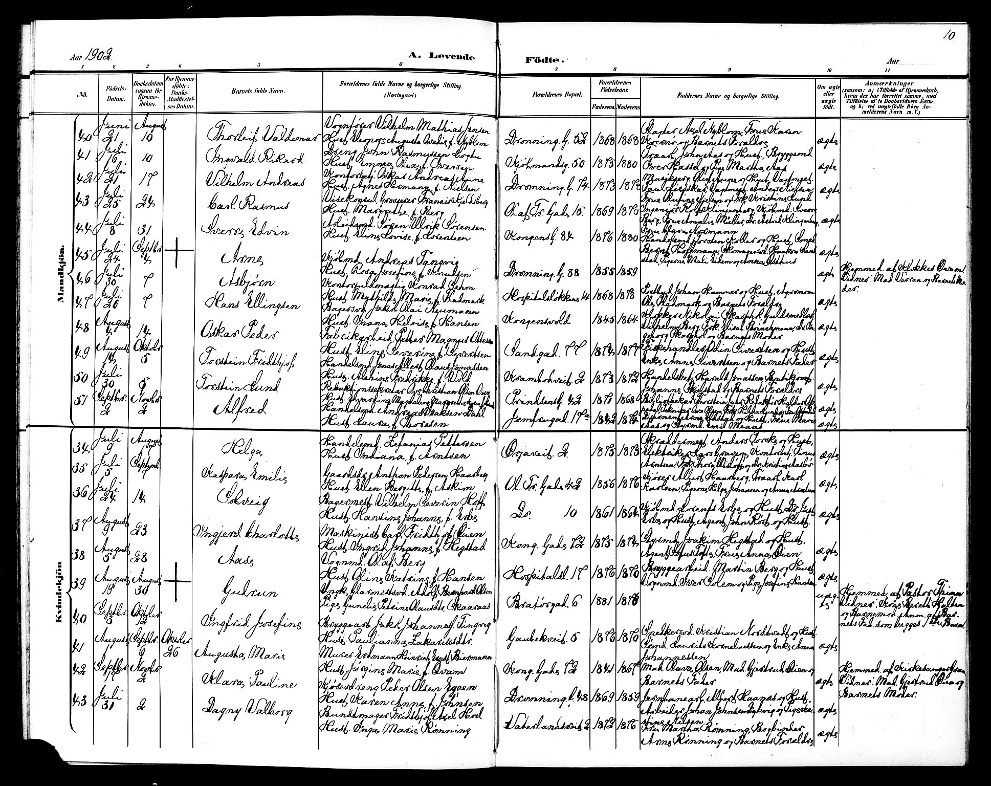 Ministerialprotokoller, klokkerbøker og fødselsregistre - Sør-Trøndelag, AV/SAT-A-1456/602/L0144: Klokkerbok nr. 602C12, 1897-1905, s. 10