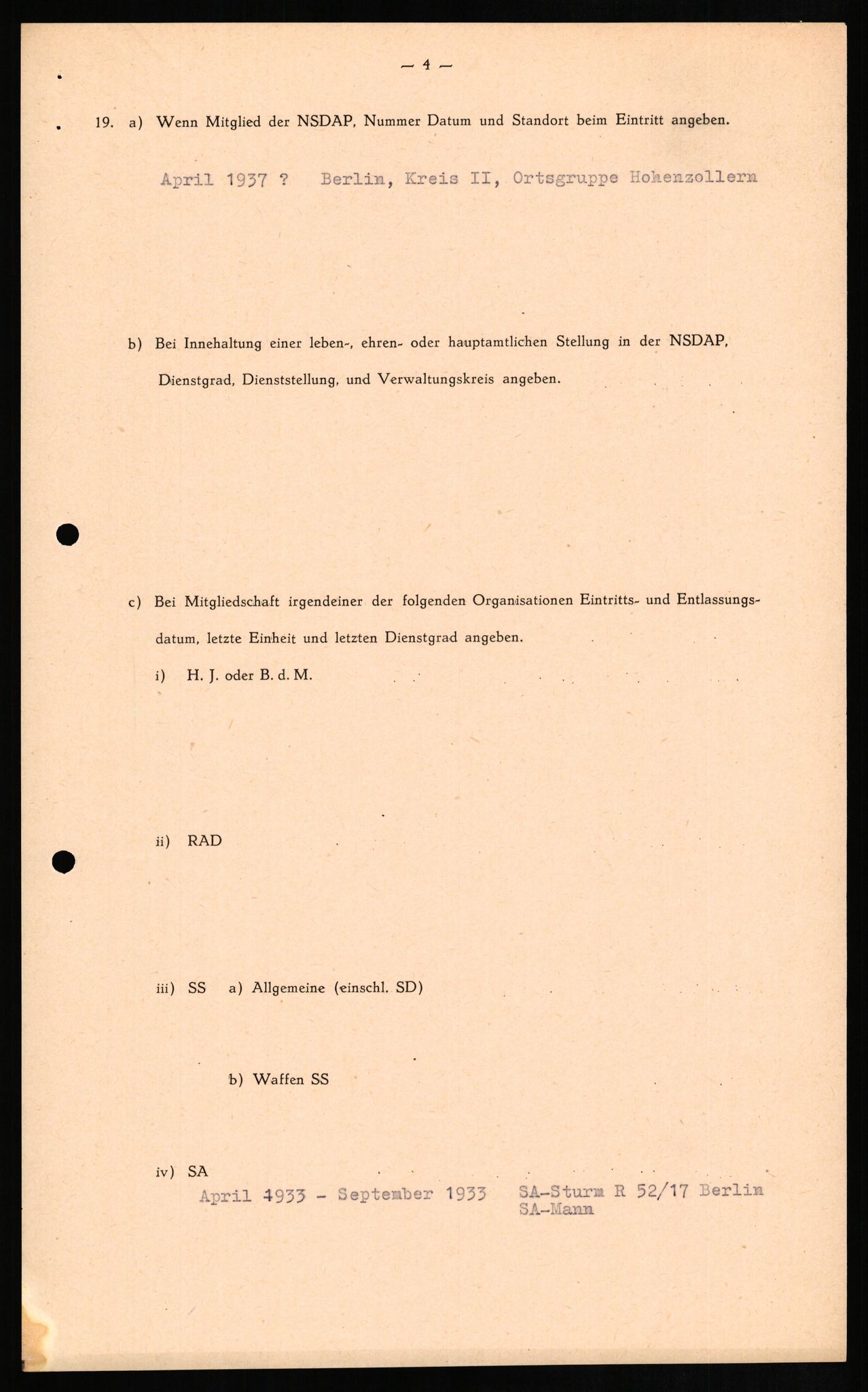 Forsvaret, Forsvarets overkommando II, AV/RA-RAFA-3915/D/Db/L0013: CI Questionaires. Tyske okkupasjonsstyrker i Norge. Tyskere., 1945-1946, s. 348