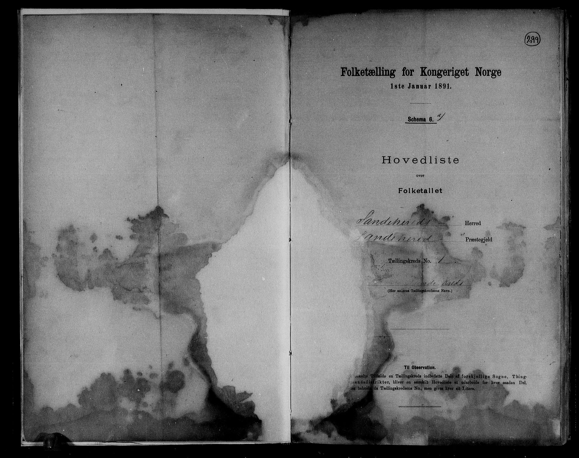 RA, Folketelling 1891 for 0724 Sandeherred herred, 1891, s. 4