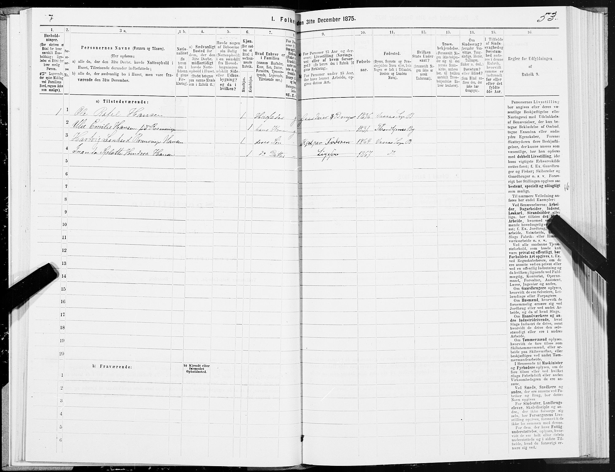 SAT, Folketelling 1875 for 1811P Bindal prestegjeld, 1875, s. 2053