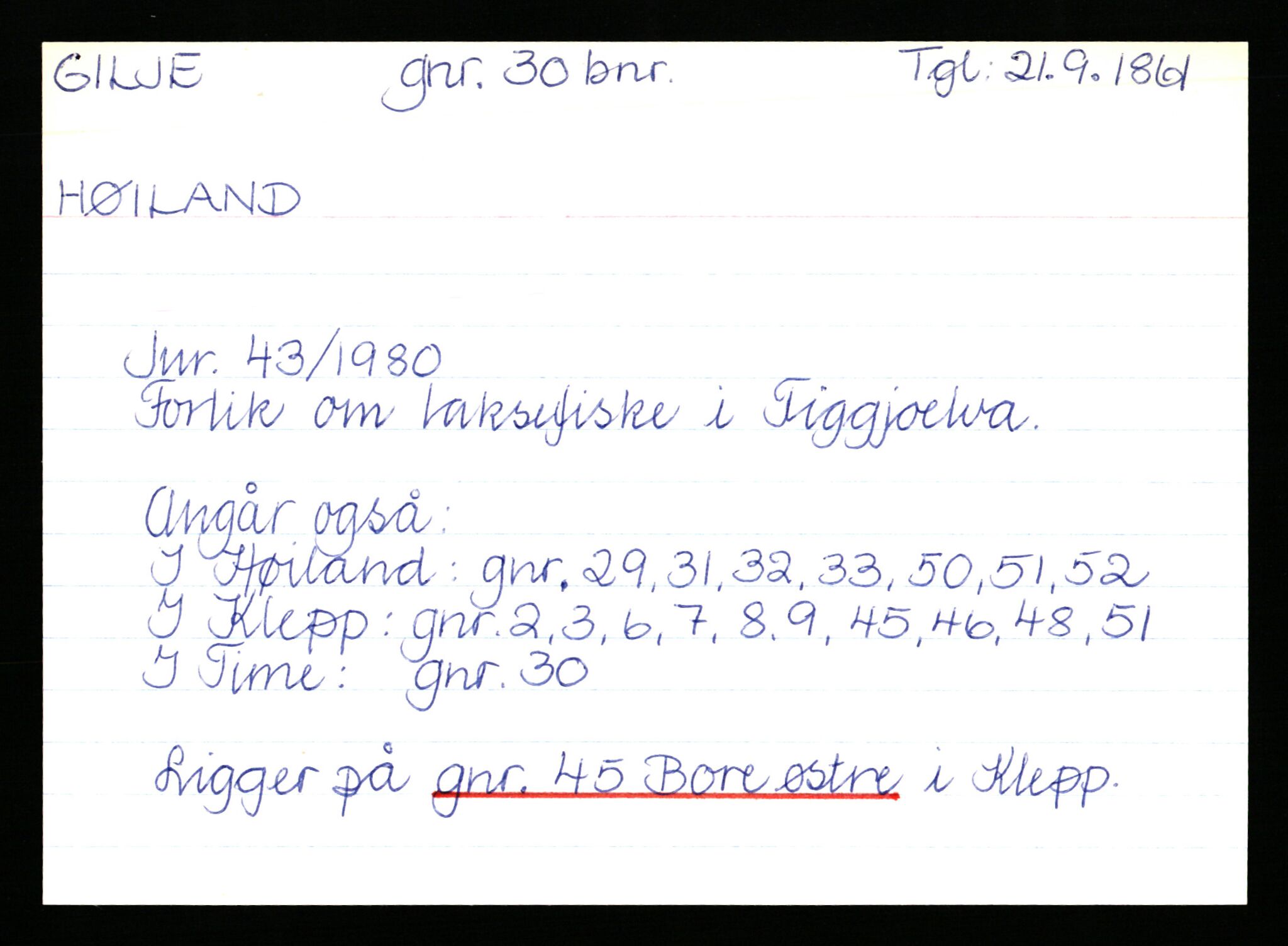 Statsarkivet i Stavanger, AV/SAST-A-101971/03/Y/Yk/L0012: Registerkort sortert etter gårdsnavn: Førlandsheien - Gjerde, 1750-1930, s. 360