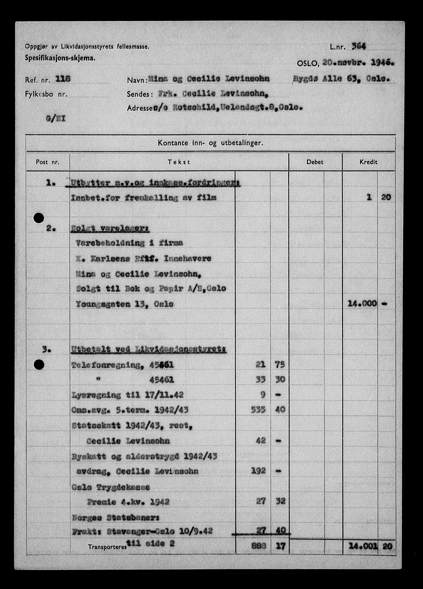 Justisdepartementet, Tilbakeføringskontoret for inndratte formuer, AV/RA-S-1564/H/Hc/Hcc/L0958: --, 1945-1947, s. 366