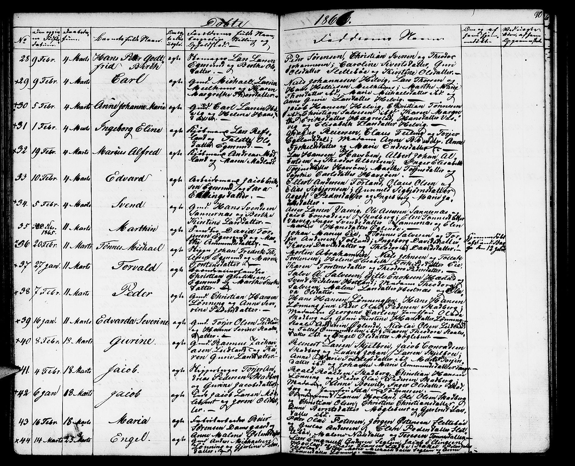 Eigersund sokneprestkontor, AV/SAST-A-101807/S09/L0004: Klokkerbok nr. B 4, 1855-1871, s. 90