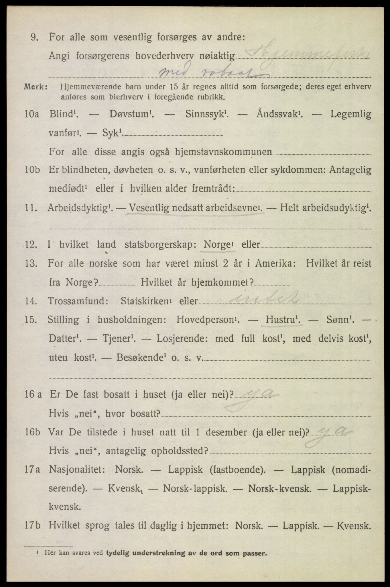 SAT, Folketelling 1920 for 1866 Hadsel herred, 1920, s. 5083