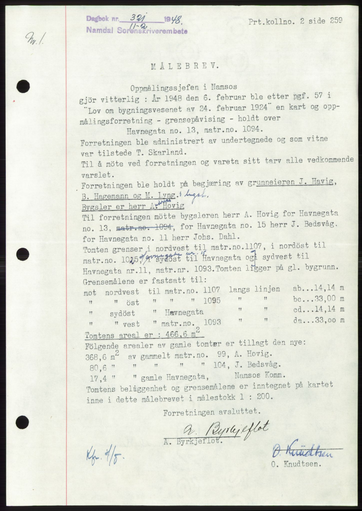 Namdal sorenskriveri, SAT/A-4133/1/2/2C: Pantebok nr. -, 1947-1948, Dagboknr: 321/1948