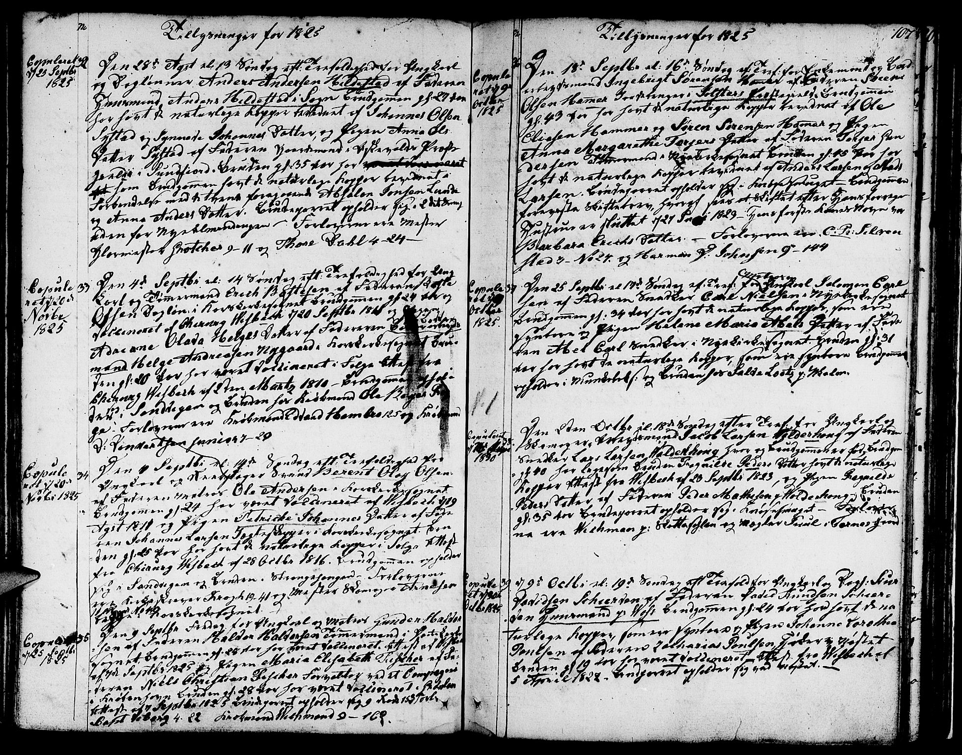 Nykirken Sokneprestembete, SAB/A-77101/H/Hab: Klokkerbok nr. A 2, 1782-1847, s. 107