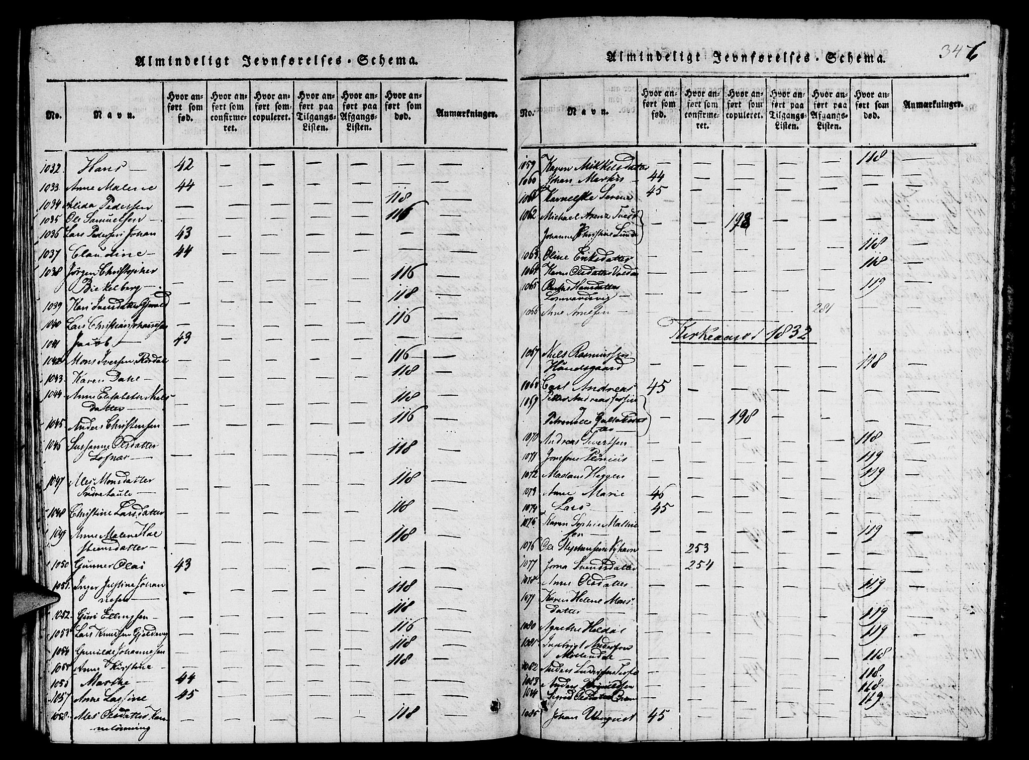 St. Jørgens hospital og Årstad sokneprestembete, SAB/A-99934: Klokkerbok nr. A 1, 1816-1843, s. 346