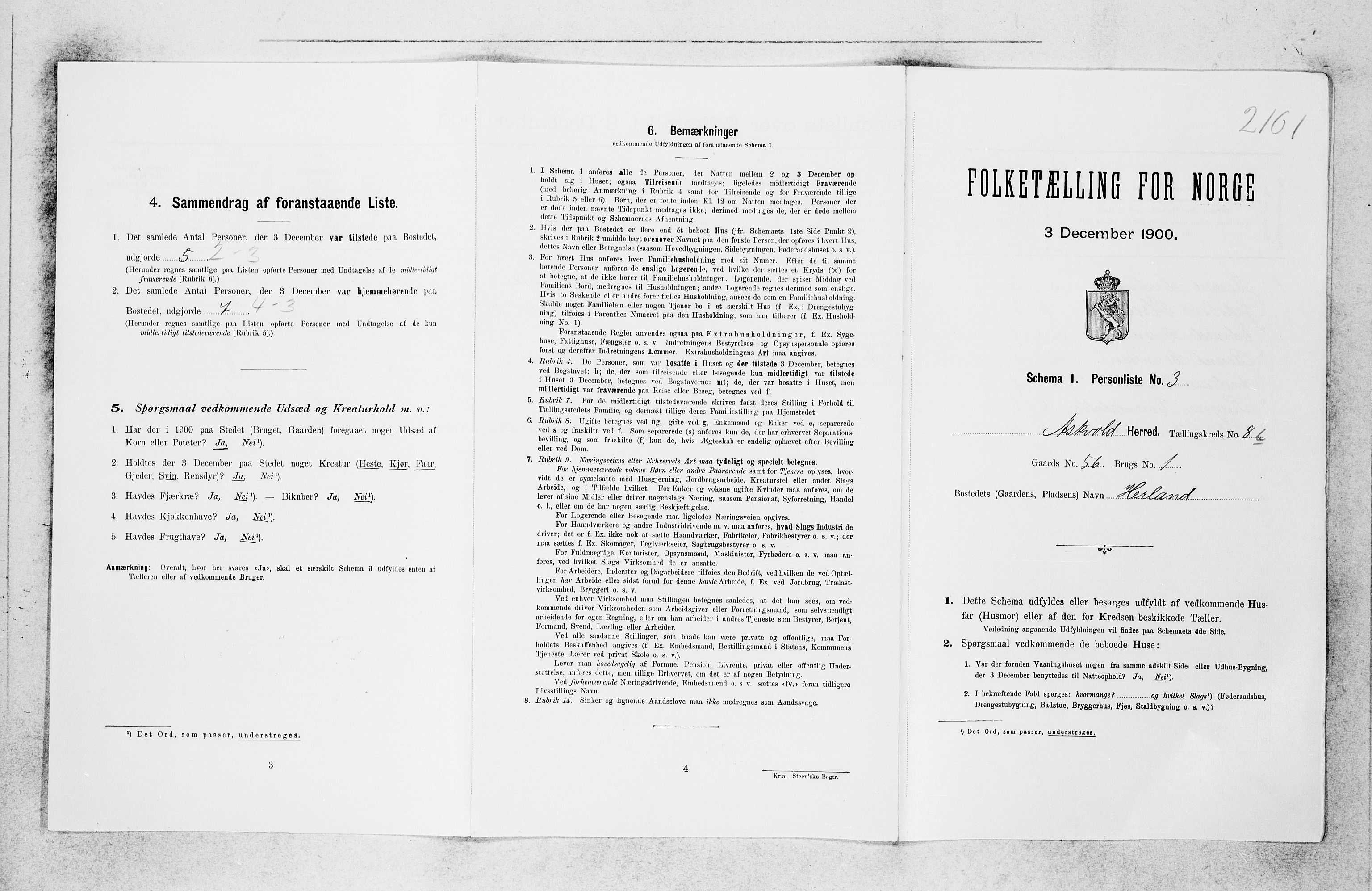 SAB, Folketelling 1900 for 1428 Askvoll herred, 1900, s. 750