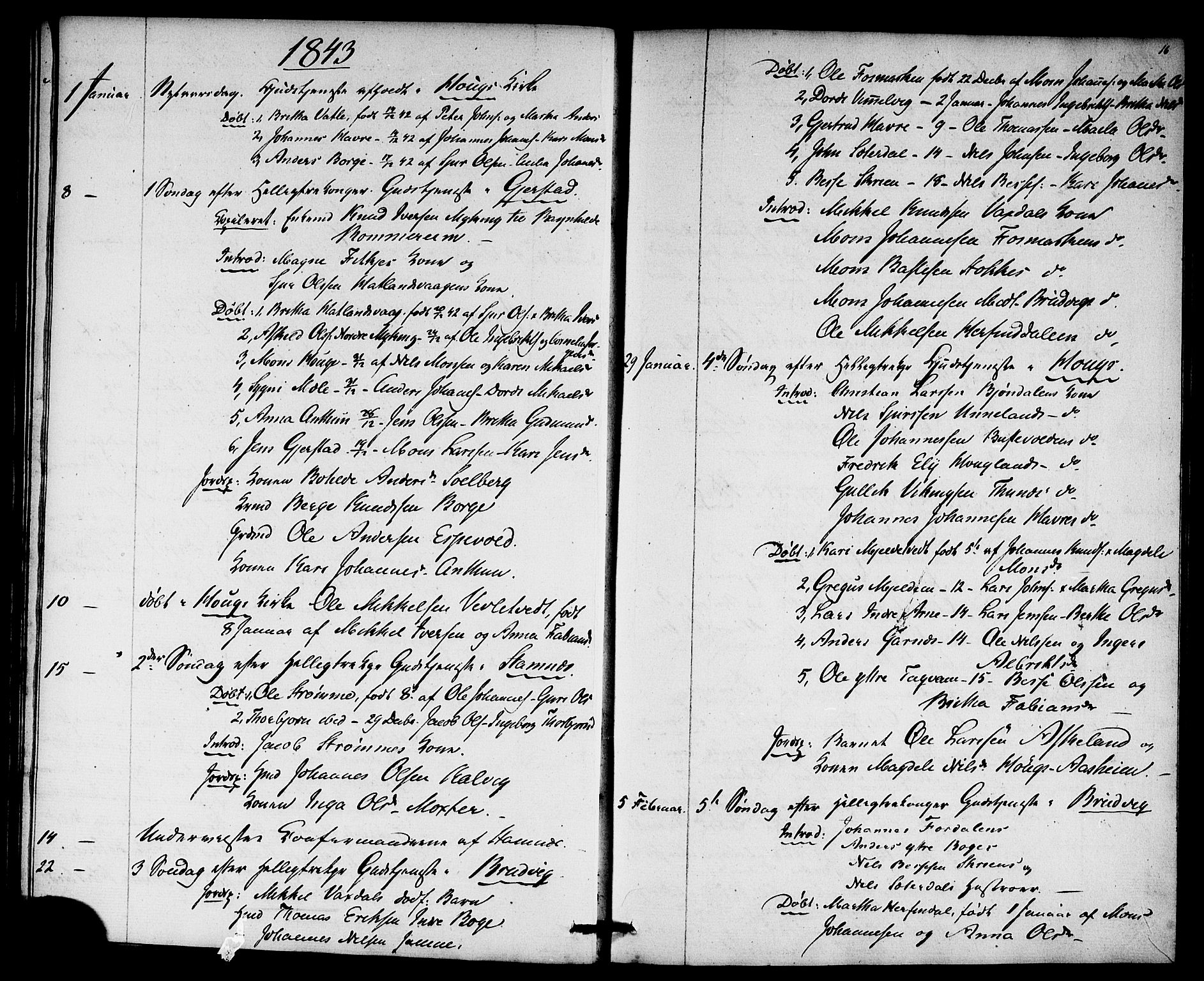 Haus sokneprestembete, AV/SAB-A-75601: Residerende kapellans bok nr. A 2, 1841-1850, s. 16