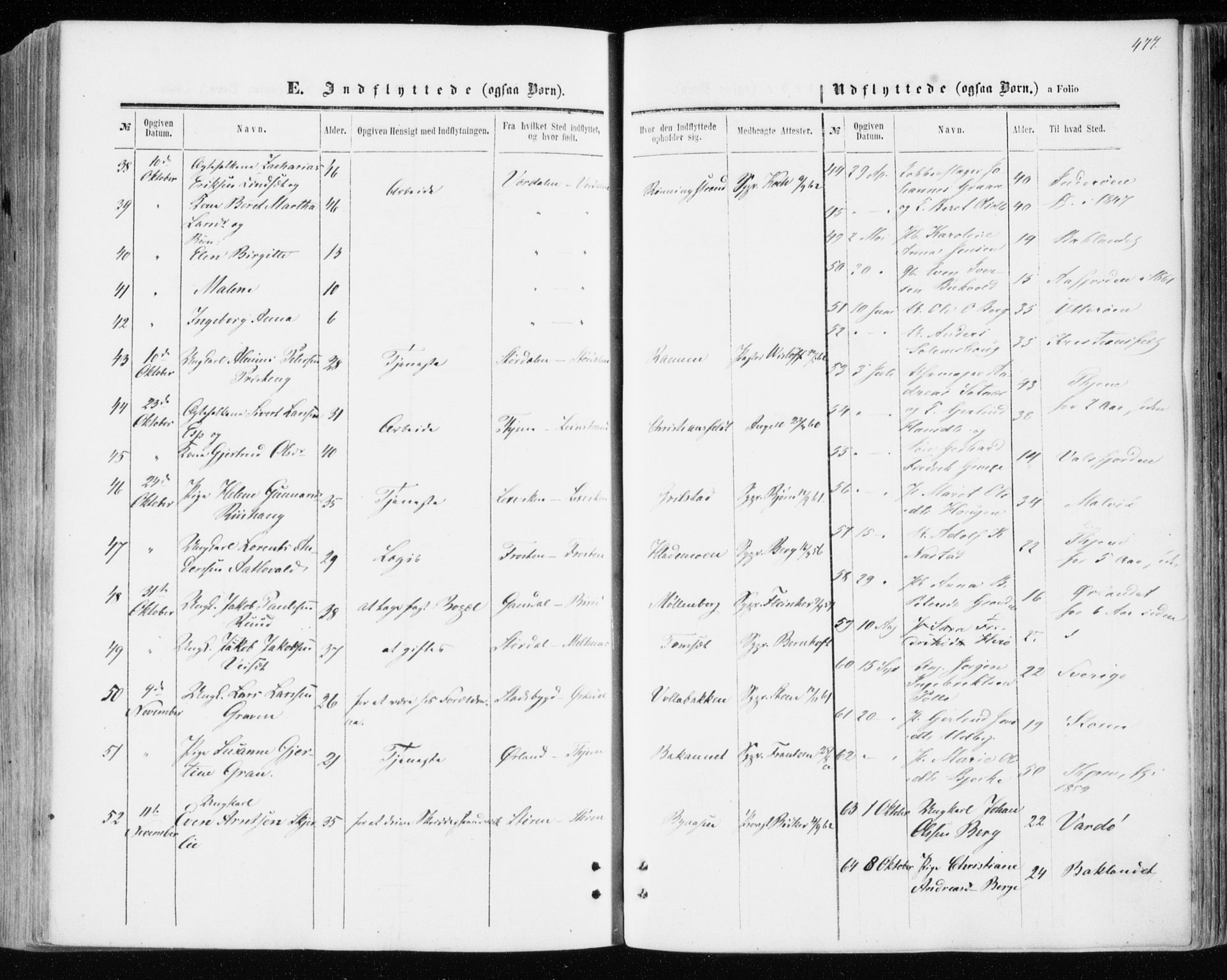 Ministerialprotokoller, klokkerbøker og fødselsregistre - Sør-Trøndelag, SAT/A-1456/606/L0292: Ministerialbok nr. 606A07, 1856-1865, s. 477