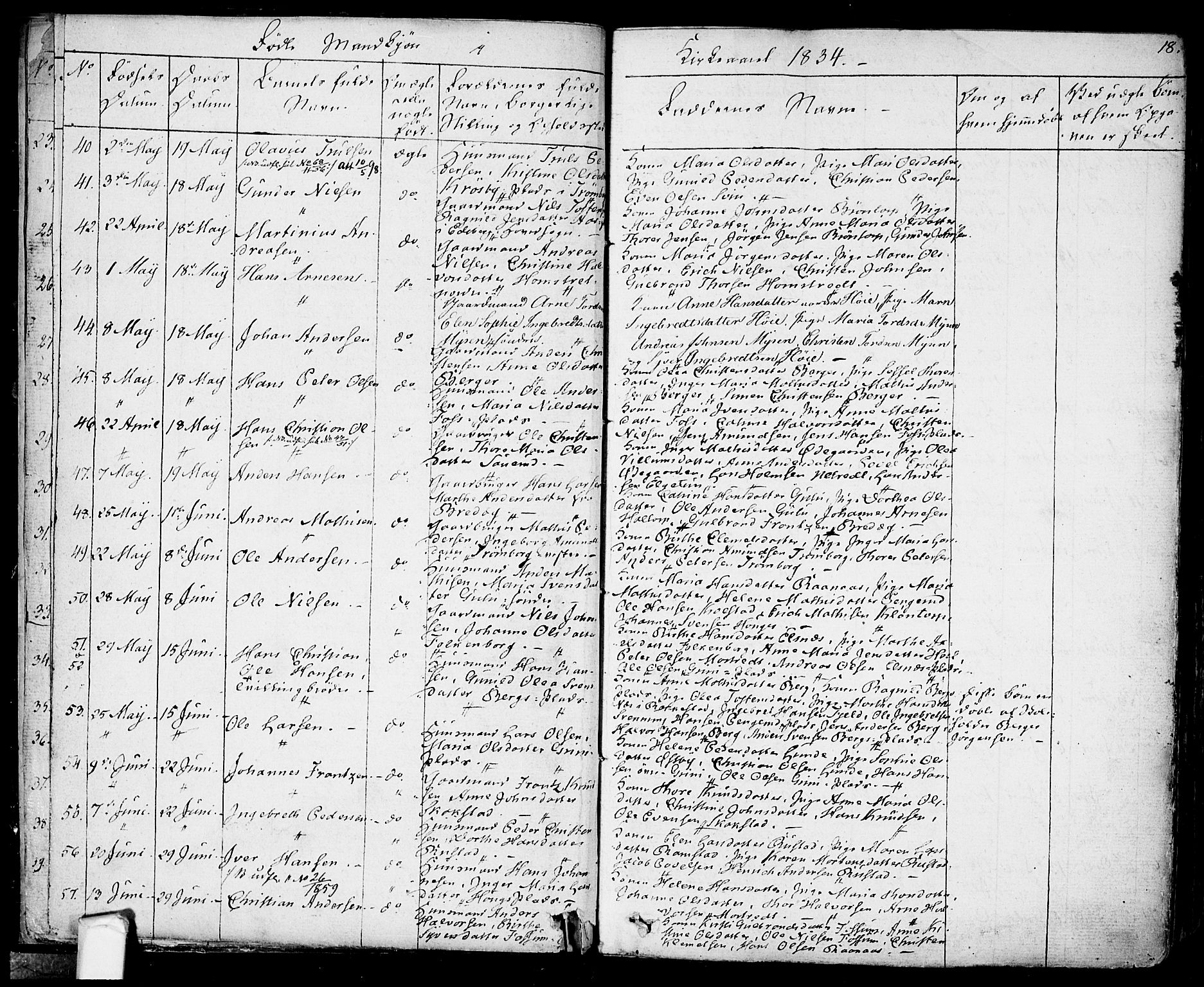 Eidsberg prestekontor Kirkebøker, AV/SAO-A-10905/F/Fa/L0008: Ministerialbok nr. I 8, 1832-1848, s. 18