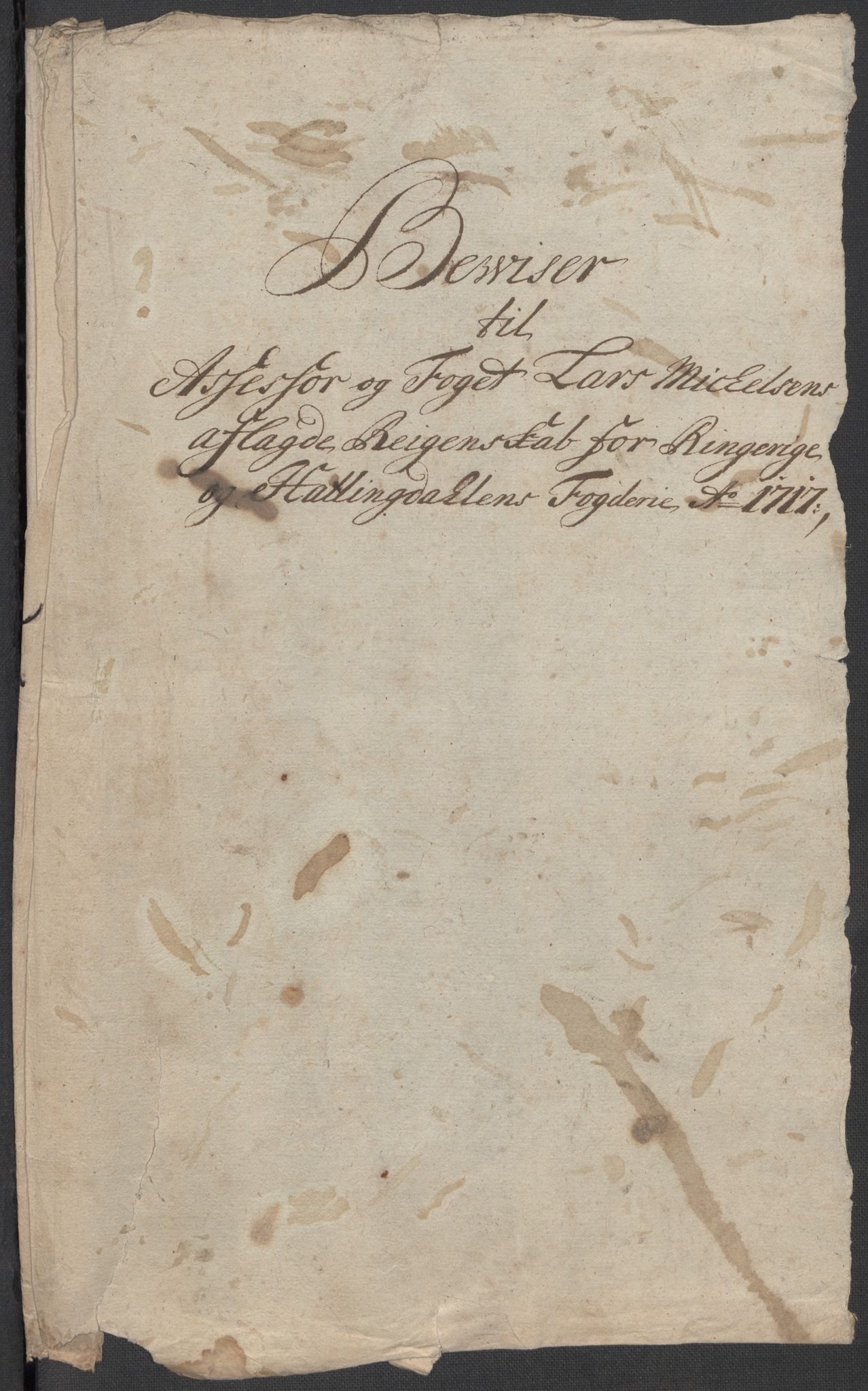 Rentekammeret inntil 1814, Reviderte regnskaper, Fogderegnskap, RA/EA-4092/R23/L1475: Fogderegnskap Ringerike og Hallingdal, 1717, s. 12