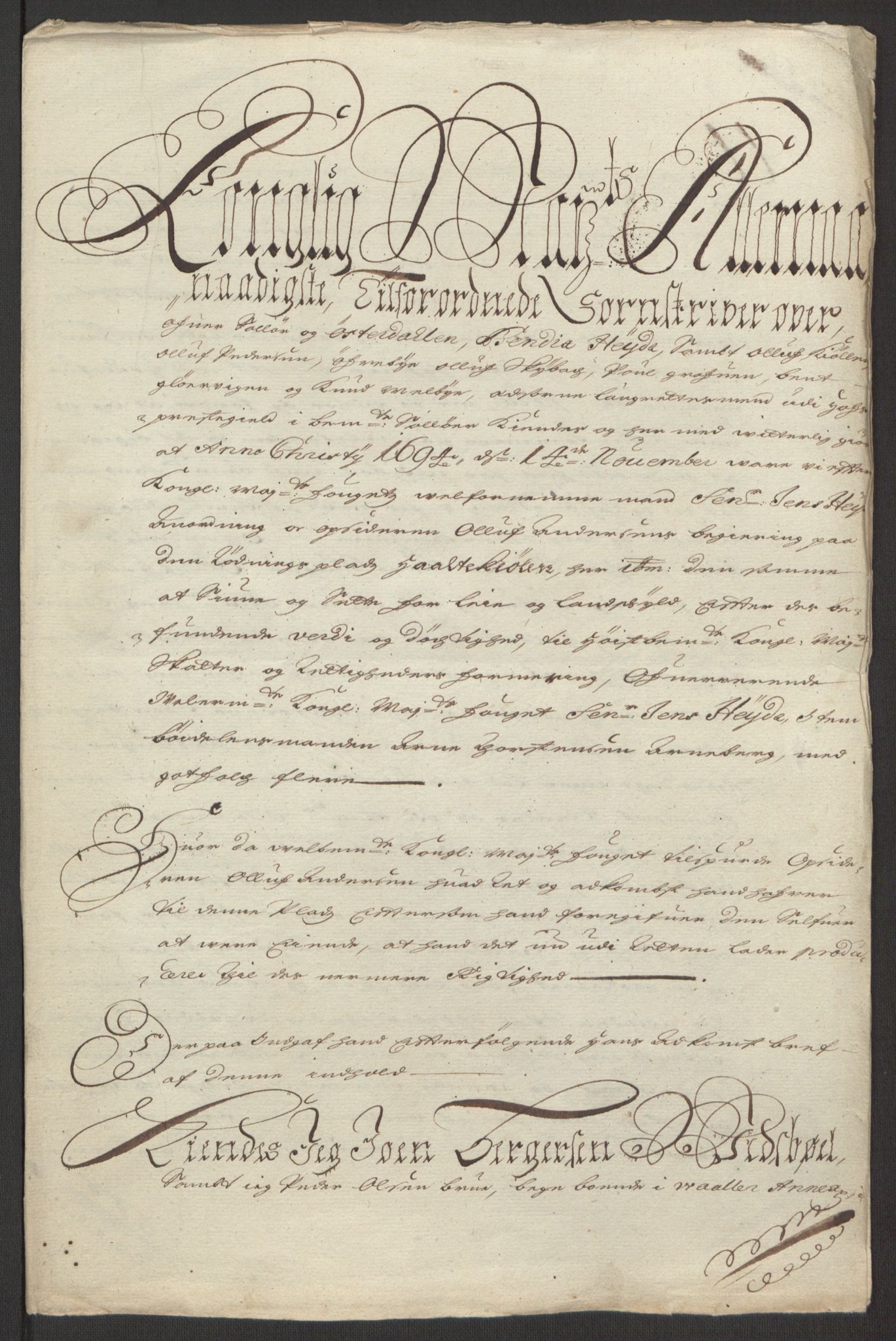 Rentekammeret inntil 1814, Reviderte regnskaper, Fogderegnskap, AV/RA-EA-4092/R13/L0833: Fogderegnskap Solør, Odal og Østerdal, 1695, s. 234