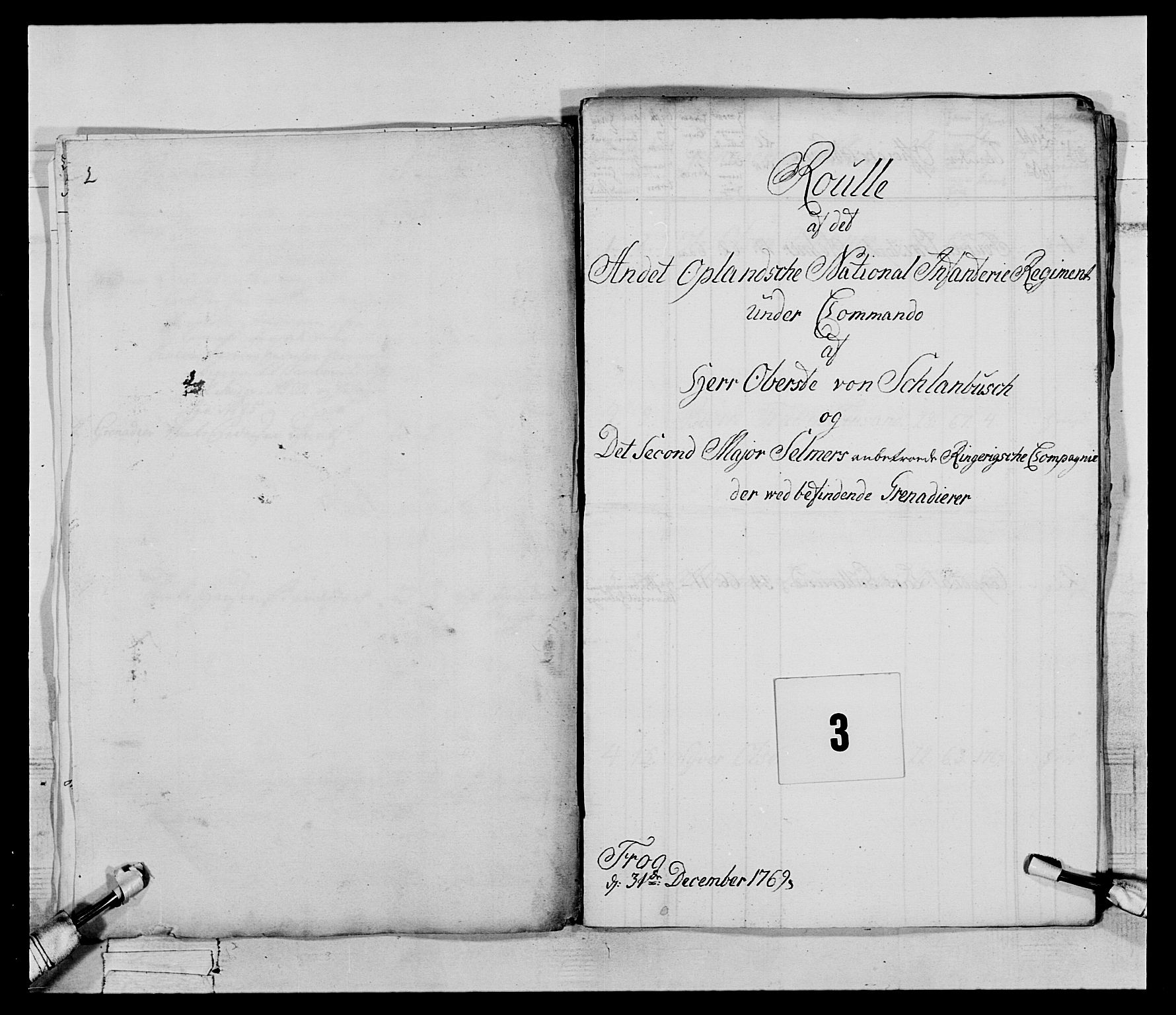 Generalitets- og kommissariatskollegiet, Det kongelige norske kommissariatskollegium, RA/EA-5420/E/Eh/L0062: 2. Opplandske nasjonale infanteriregiment, 1769-1773, s. 20