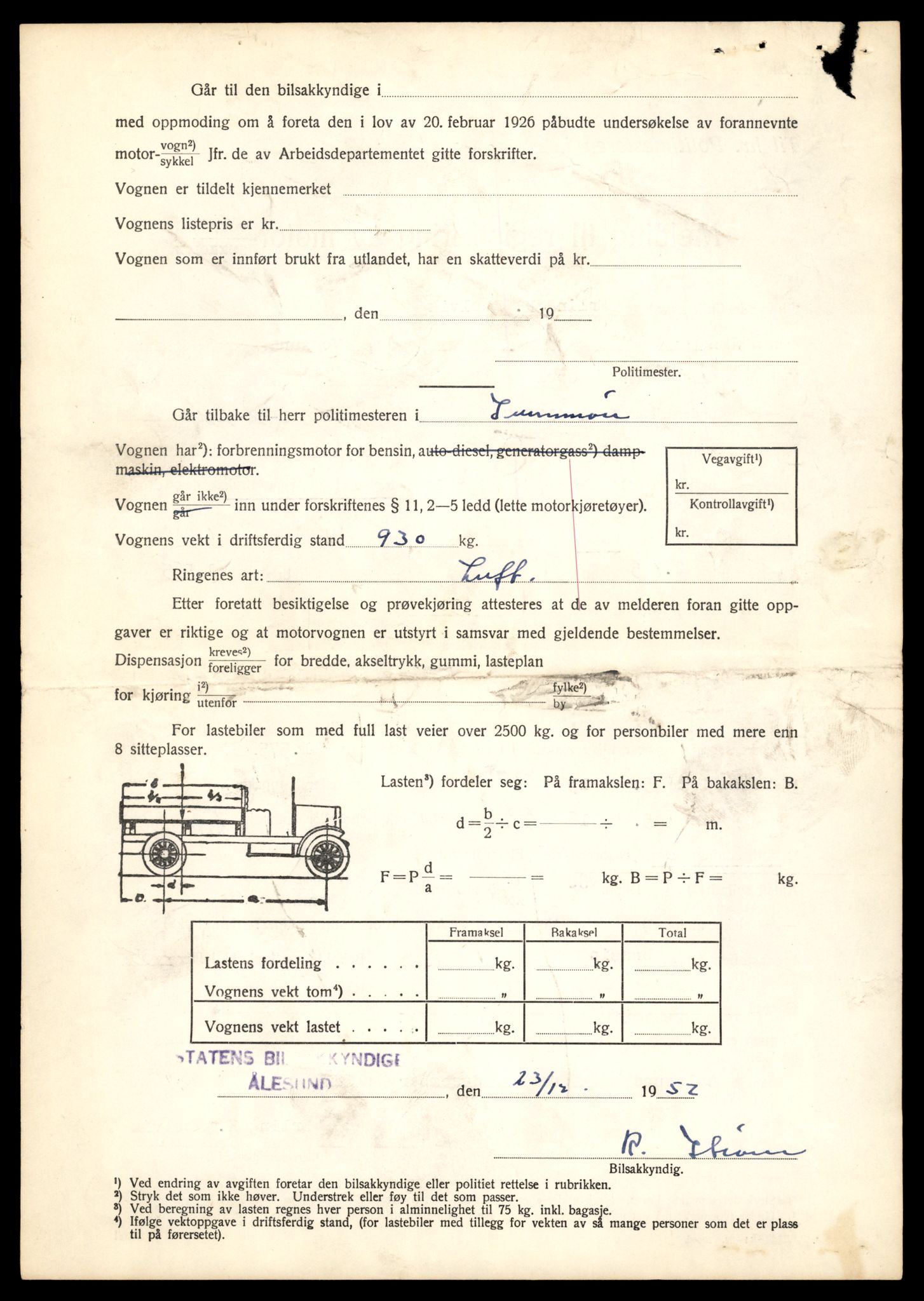 Møre og Romsdal vegkontor - Ålesund trafikkstasjon, AV/SAT-A-4099/F/Fe/L0044: Registreringskort for kjøretøy T 14205 - T 14319, 1927-1998, s. 1271