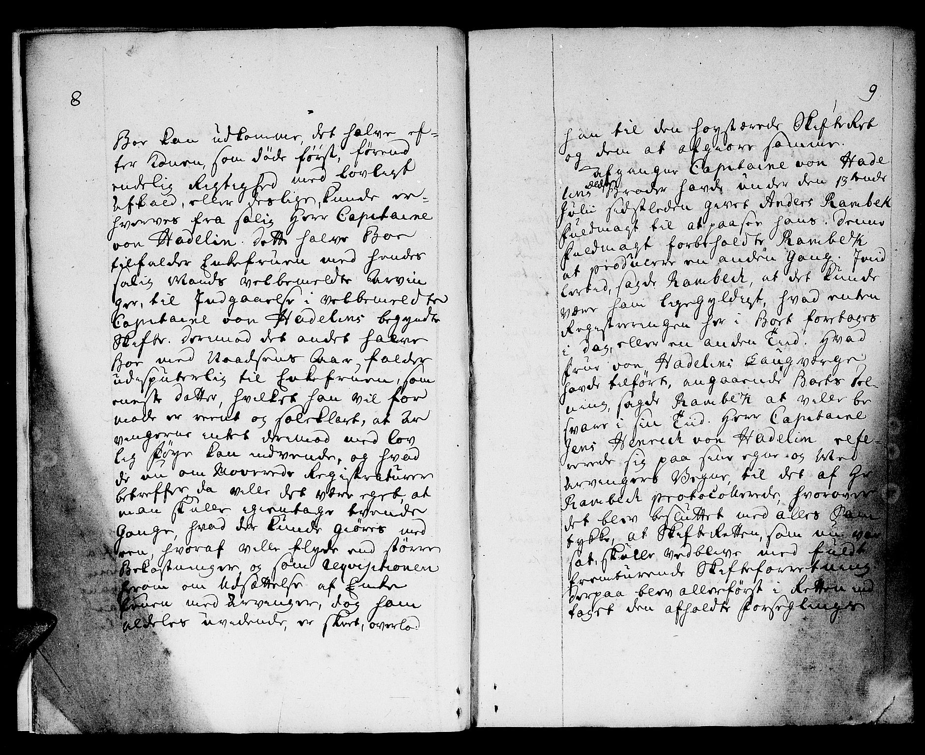Dalene prosti, AV/SAT-A-6518/1/G/Gc/L0003: Skifteprotokoll for skiftet etter sokneprest Niels Gaische From., 1793-1795, s. 8-9
