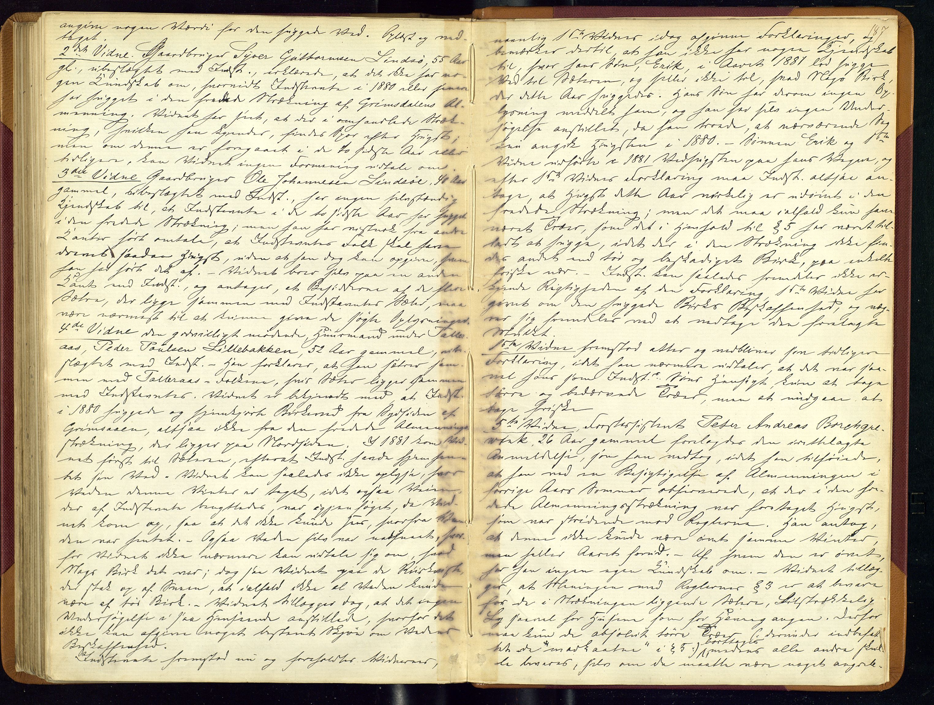 Nord-Gudbrandsdal tingrett, AV/SAH-TING-002/G/Gc/Gca/L0015: Ekstrarettsprotokoll, 1875-1882, s. 187