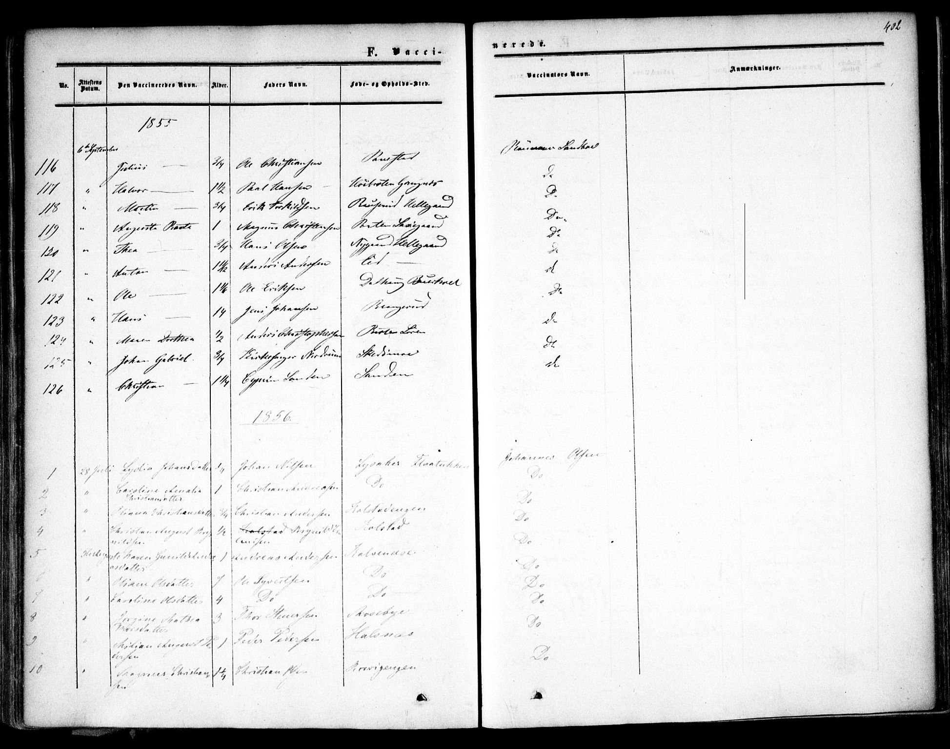 Høland prestekontor Kirkebøker, AV/SAO-A-10346a/F/Fa/L0010: Ministerialbok nr. I 10, 1854-1861, s. 402