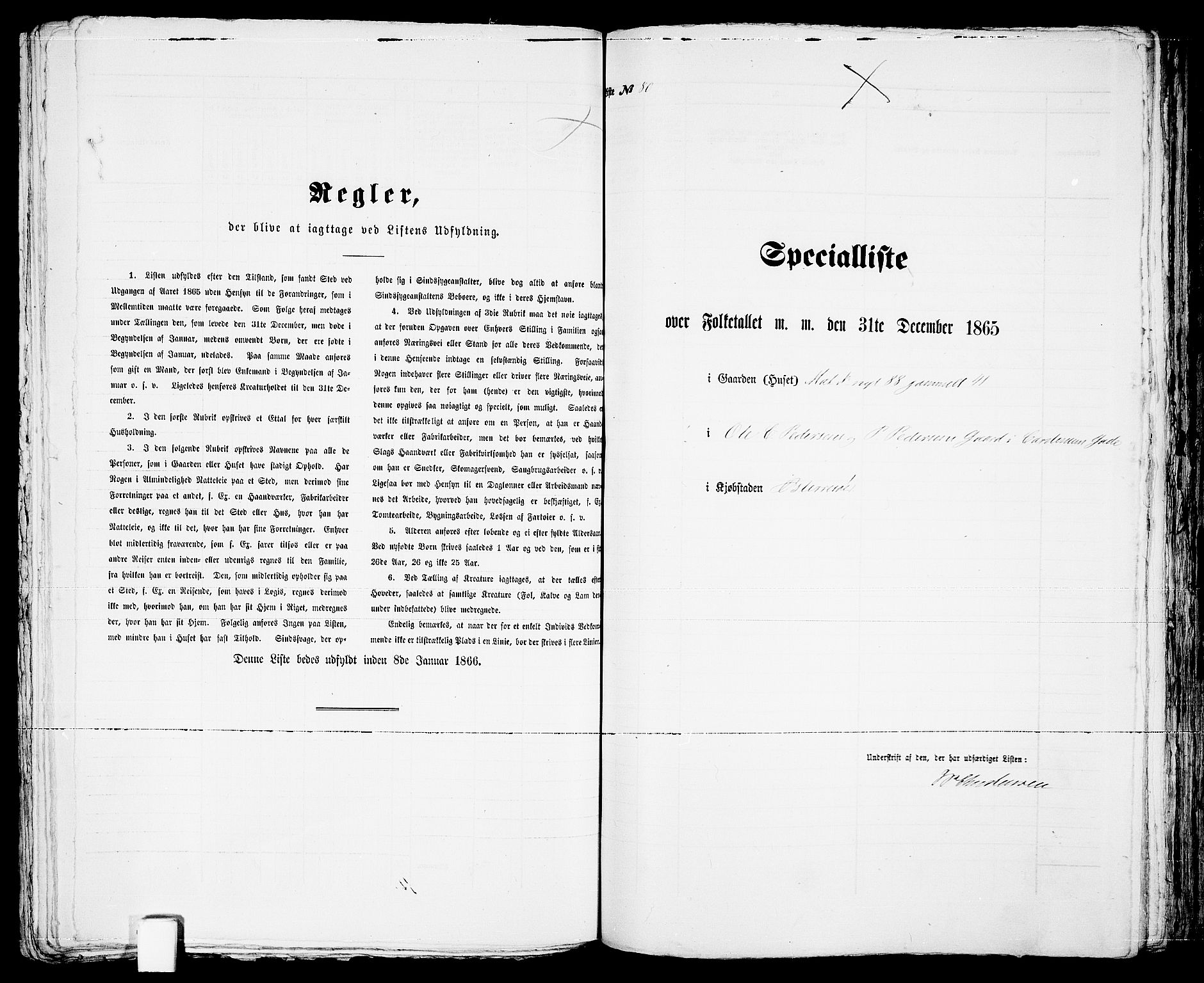 RA, Folketelling 1865 for 0901B Risør prestegjeld, Risør kjøpstad, 1865, s. 167