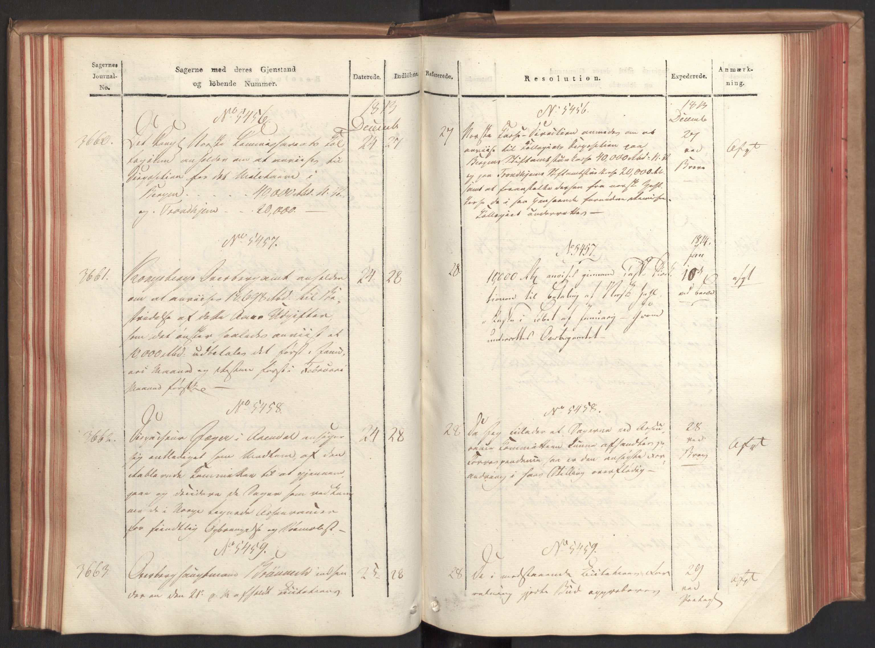 Stattholderembetet 1810-1814, 2. kontor (Kontor B), AV/RA-EA-5432/Ab/L0009: Referatprotokoll,  j.nr. 3539-3951,  l.nr. 5315-5800, 1813-1814, s. 64