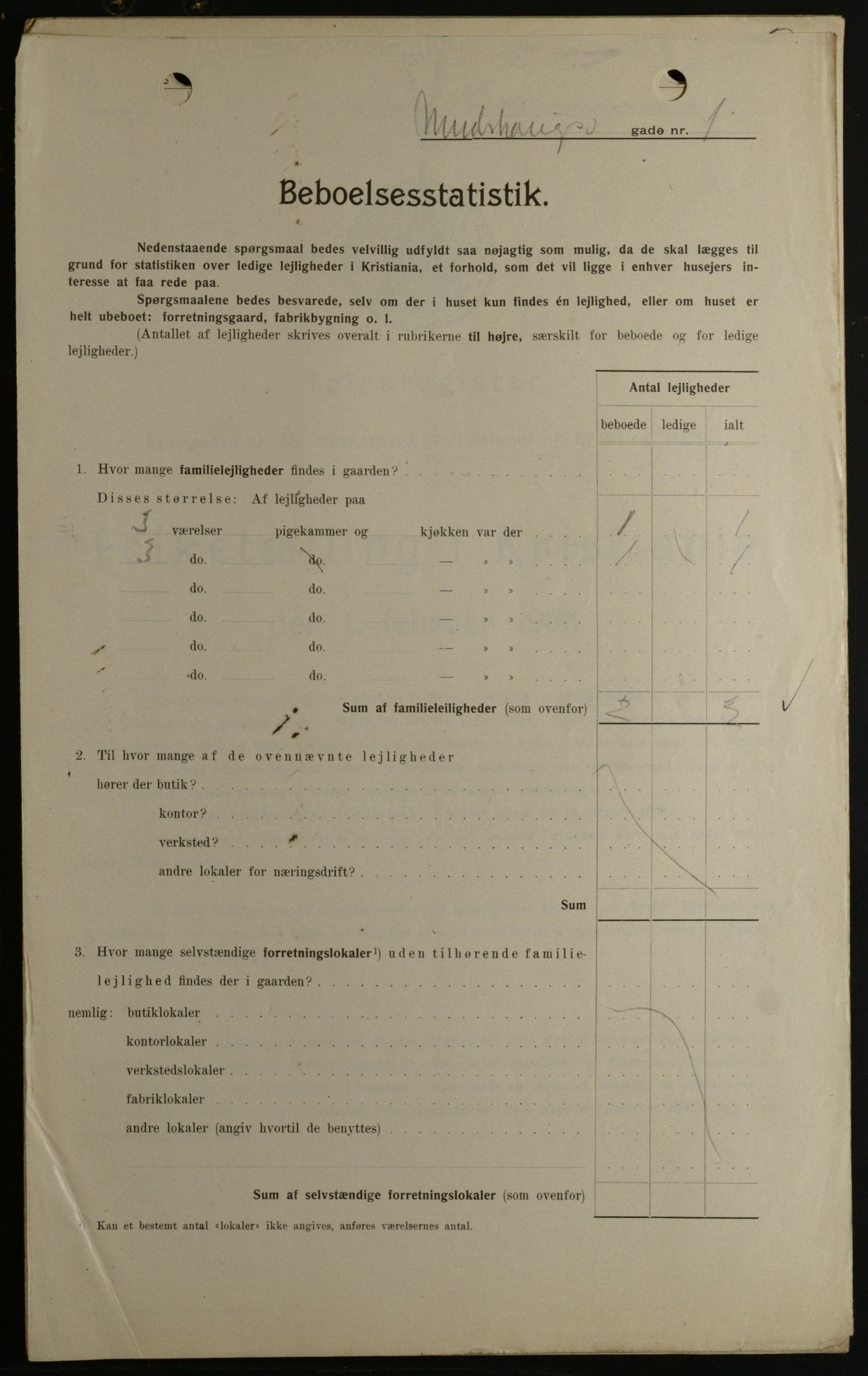 OBA, Kommunal folketelling 1.2.1908 for Kristiania kjøpstad, 1908, s. 107492