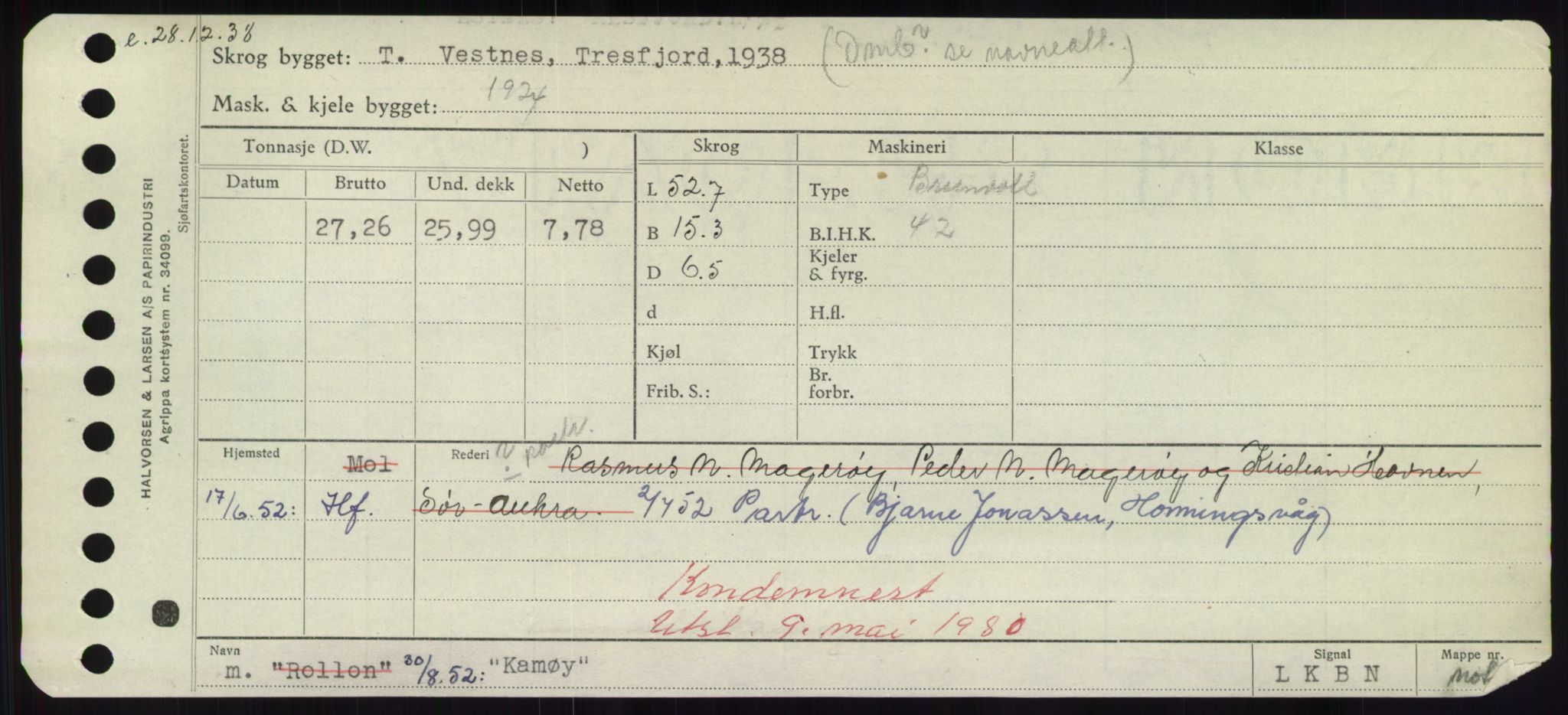 Sjøfartsdirektoratet med forløpere, Skipsmålingen, RA/S-1627/H/Hd/L0020: Fartøy, K-Kon, s. 37