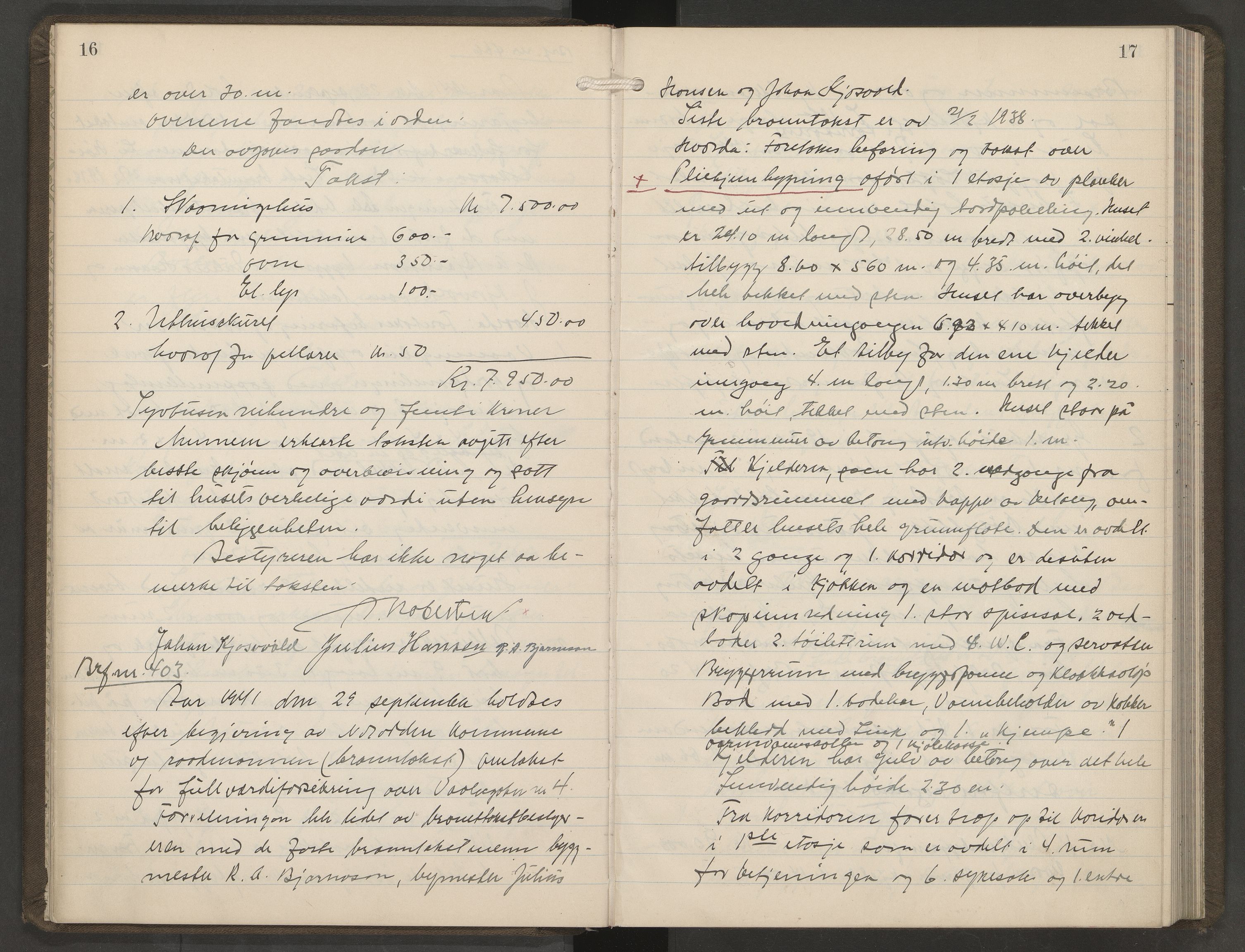 Heddal lensmannskontor, AV/SAKO-A-558/Y/Ye/Yec/L0004: Branntakstprotokoll, 1941-1947