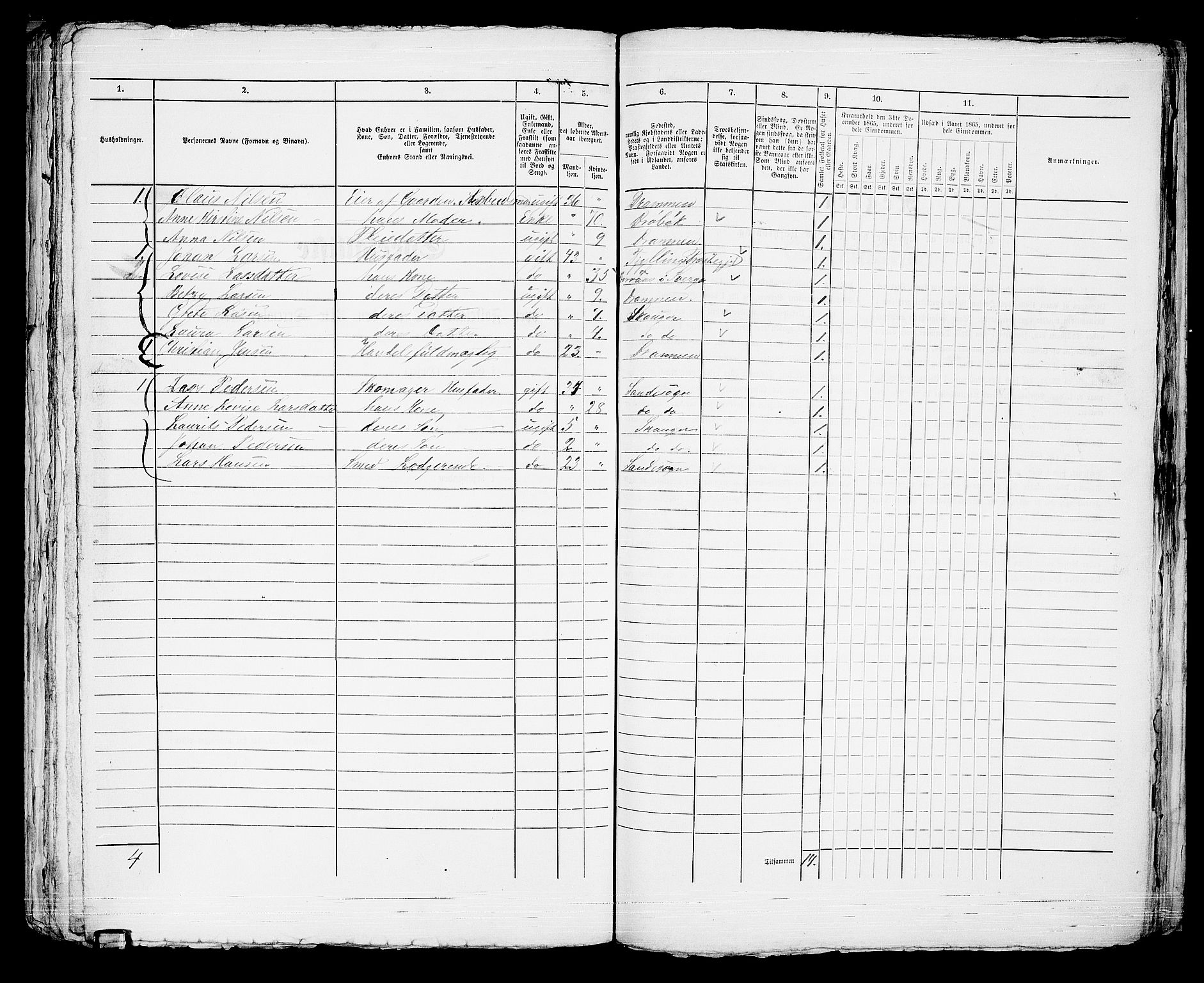 RA, Folketelling 1865 for 0602bP Strømsø prestegjeld i Drammen kjøpstad, 1865, s. 983