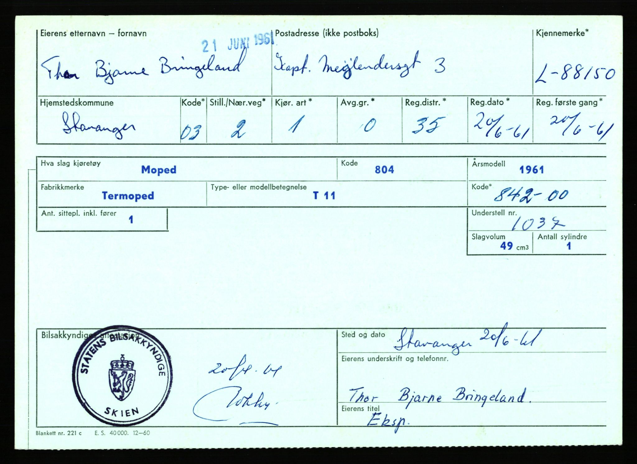 Stavanger trafikkstasjon, AV/SAST-A-101942/0/F/L0074: L-86500 - L-88799, 1930-1971, s. 1642