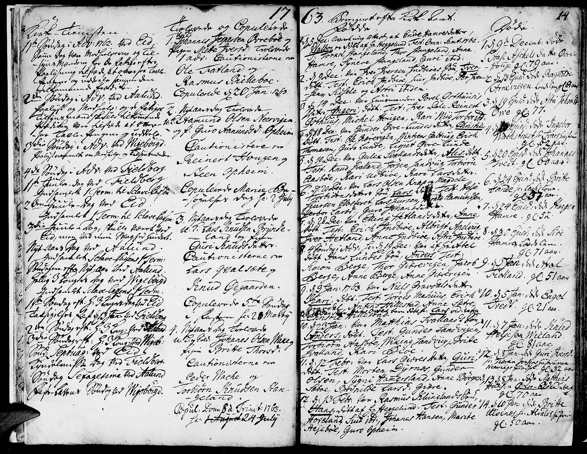 Fjelberg sokneprestembete, SAB/A-75201/H/Haa: Ministerialbok nr. A 2, 1760-1788, s. 14