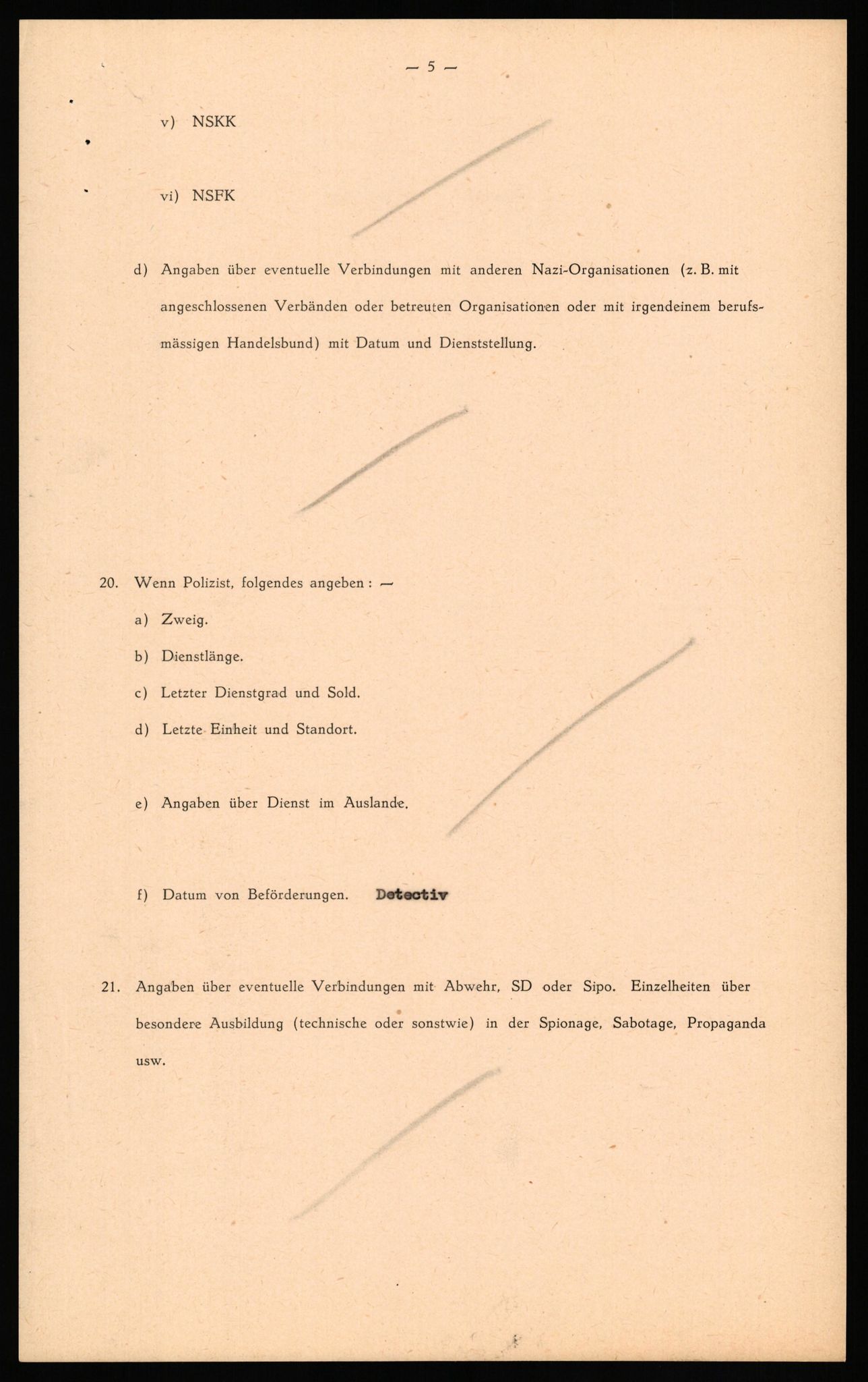 Forsvaret, Forsvarets overkommando II, AV/RA-RAFA-3915/D/Db/L0041: CI Questionaires.  Diverse nasjonaliteter., 1945-1946, s. 77