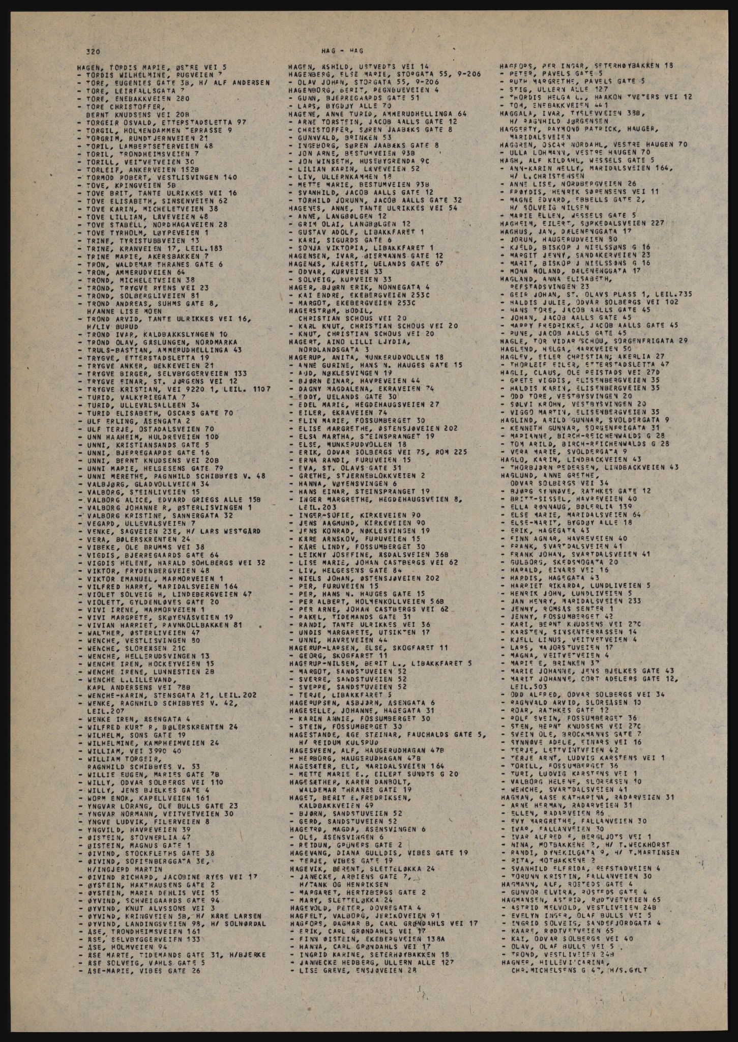 Kristiania/Oslo adressebok, PUBL/-, 1982-1983, s. 320