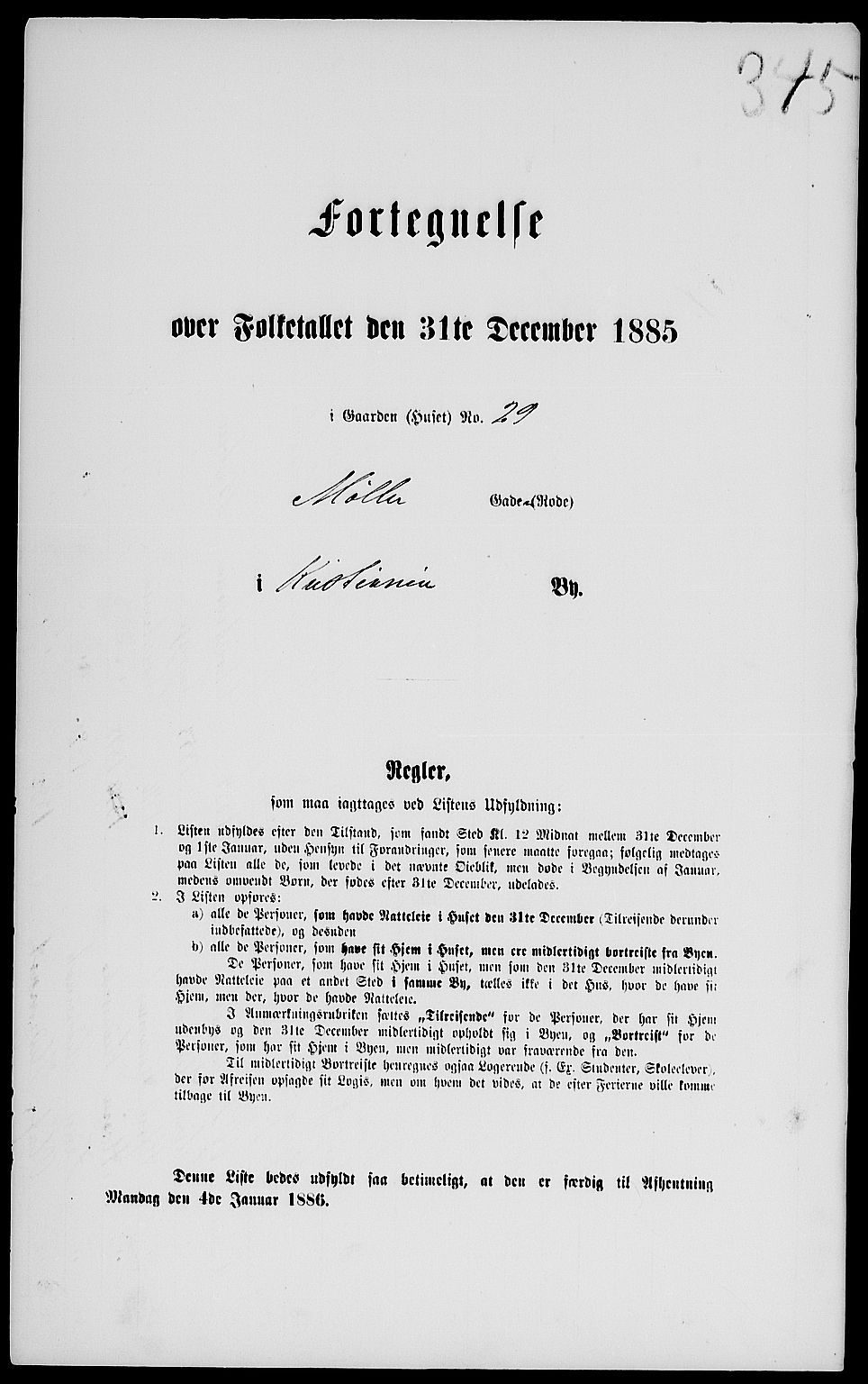 RA, Folketelling 1885 for 0301 Kristiania kjøpstad, 1885, s. 2499