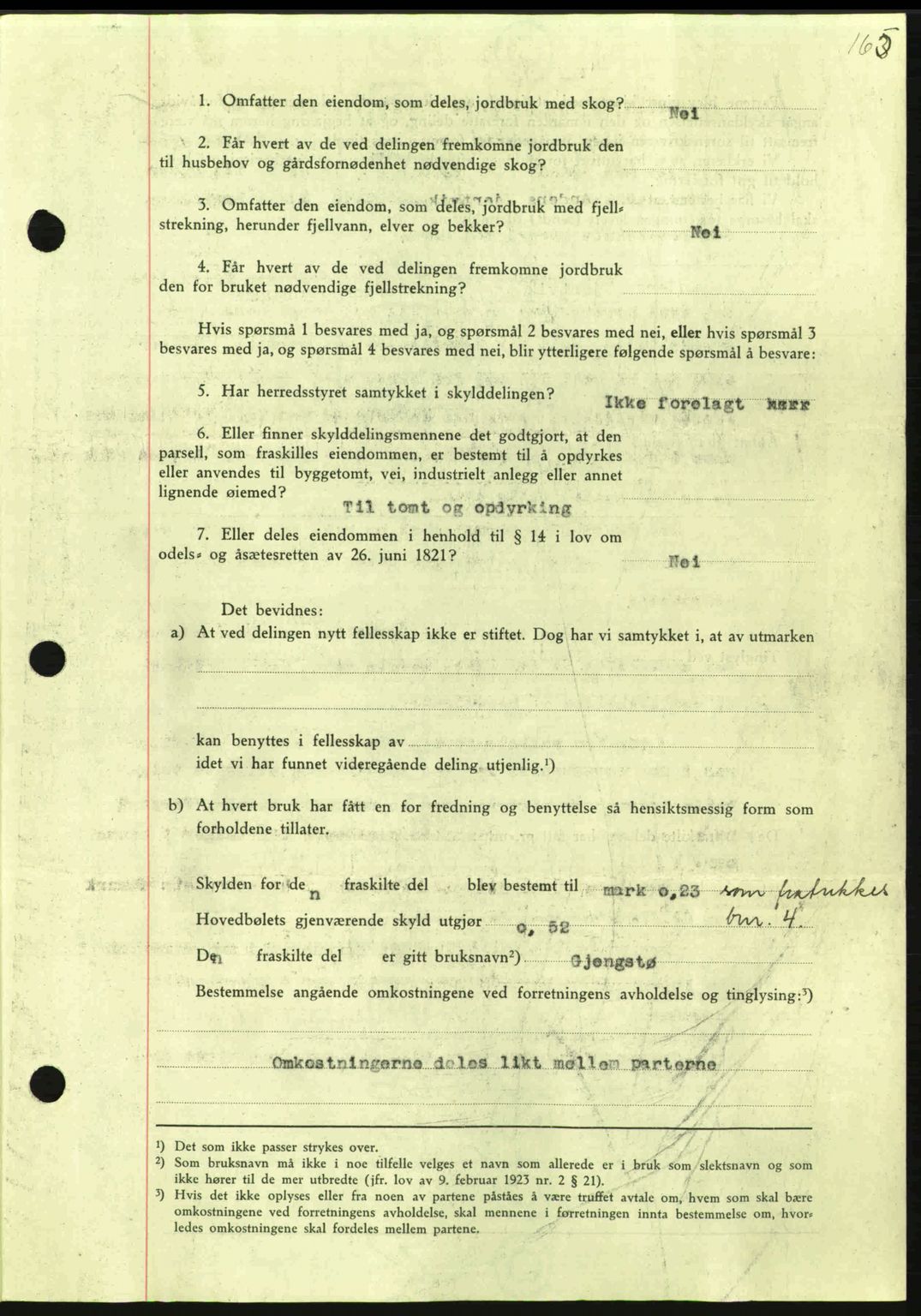 Nordmøre sorenskriveri, AV/SAT-A-4132/1/2/2Ca: Pantebok nr. A96, 1943-1944, Dagboknr: 2156/1943