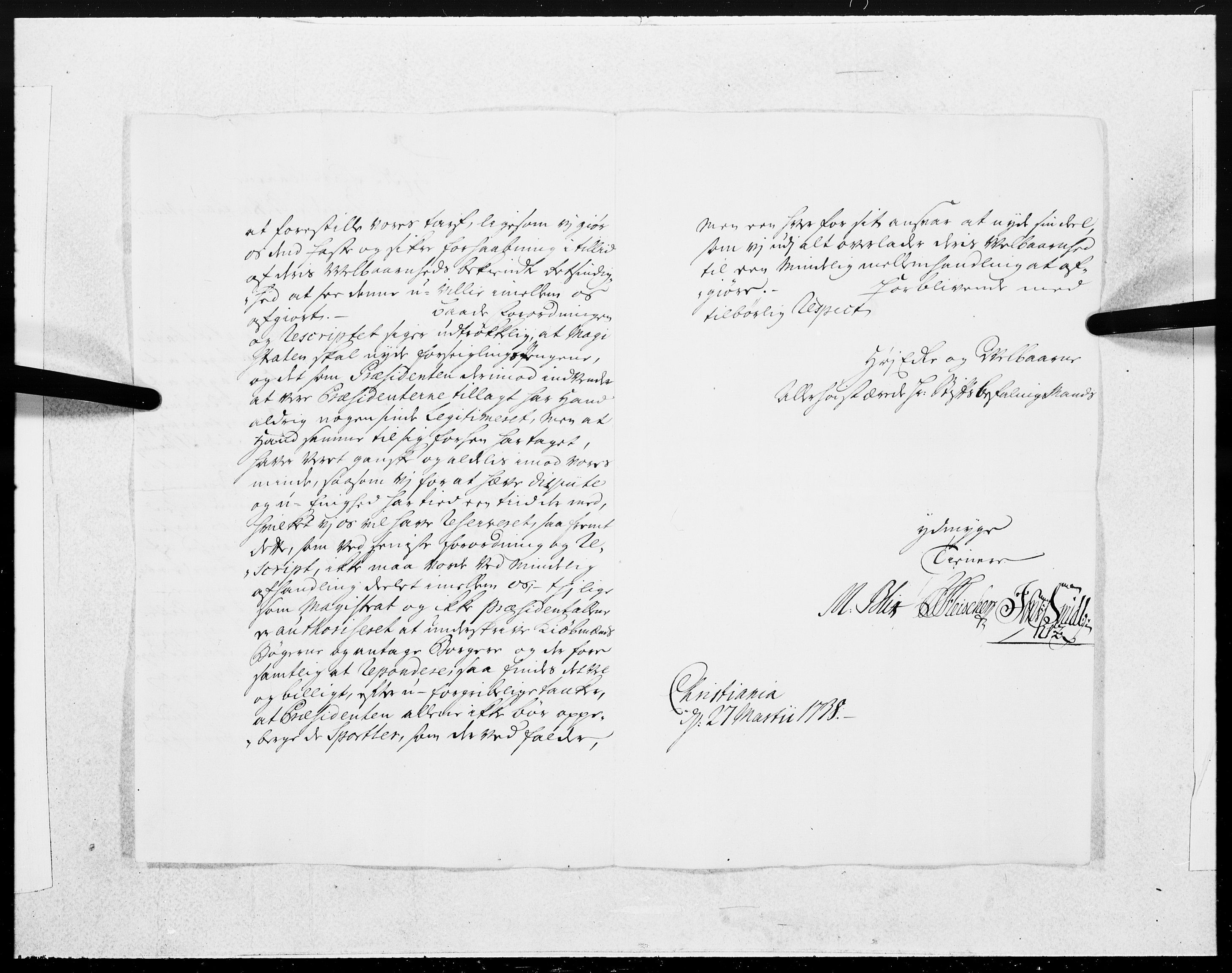 Danske Kanselli 1572-1799, AV/RA-EA-3023/F/Fc/Fcc/Fcca/L0127: Norske innlegg 1572-1799, 1738, s. 312