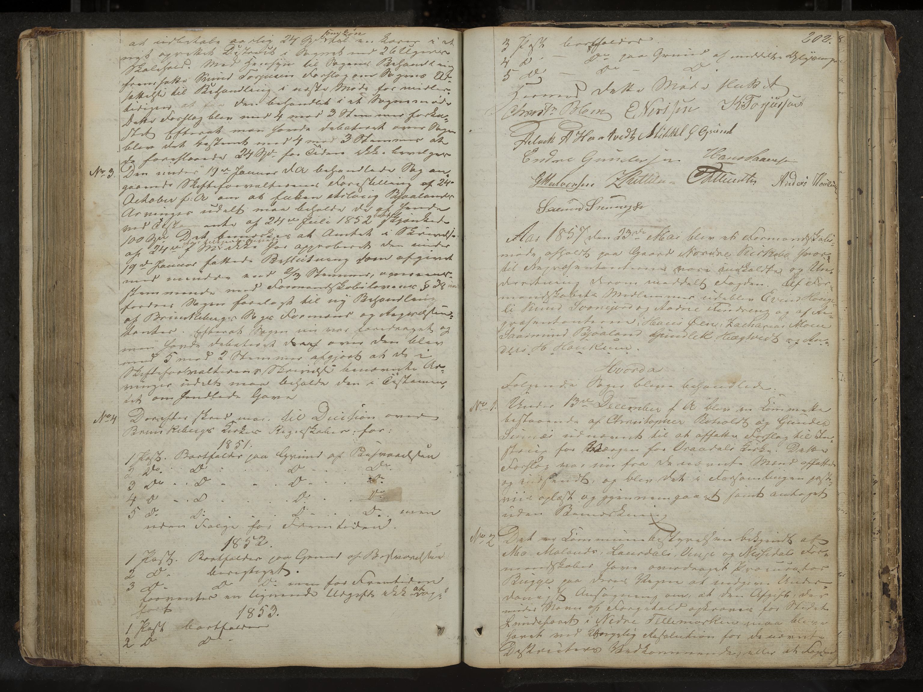 Kviteseid formannskap og sentraladministrasjon, IKAK/0829021/A/Aa/L0001: Møtebok med register, 1837-1866, s. 202