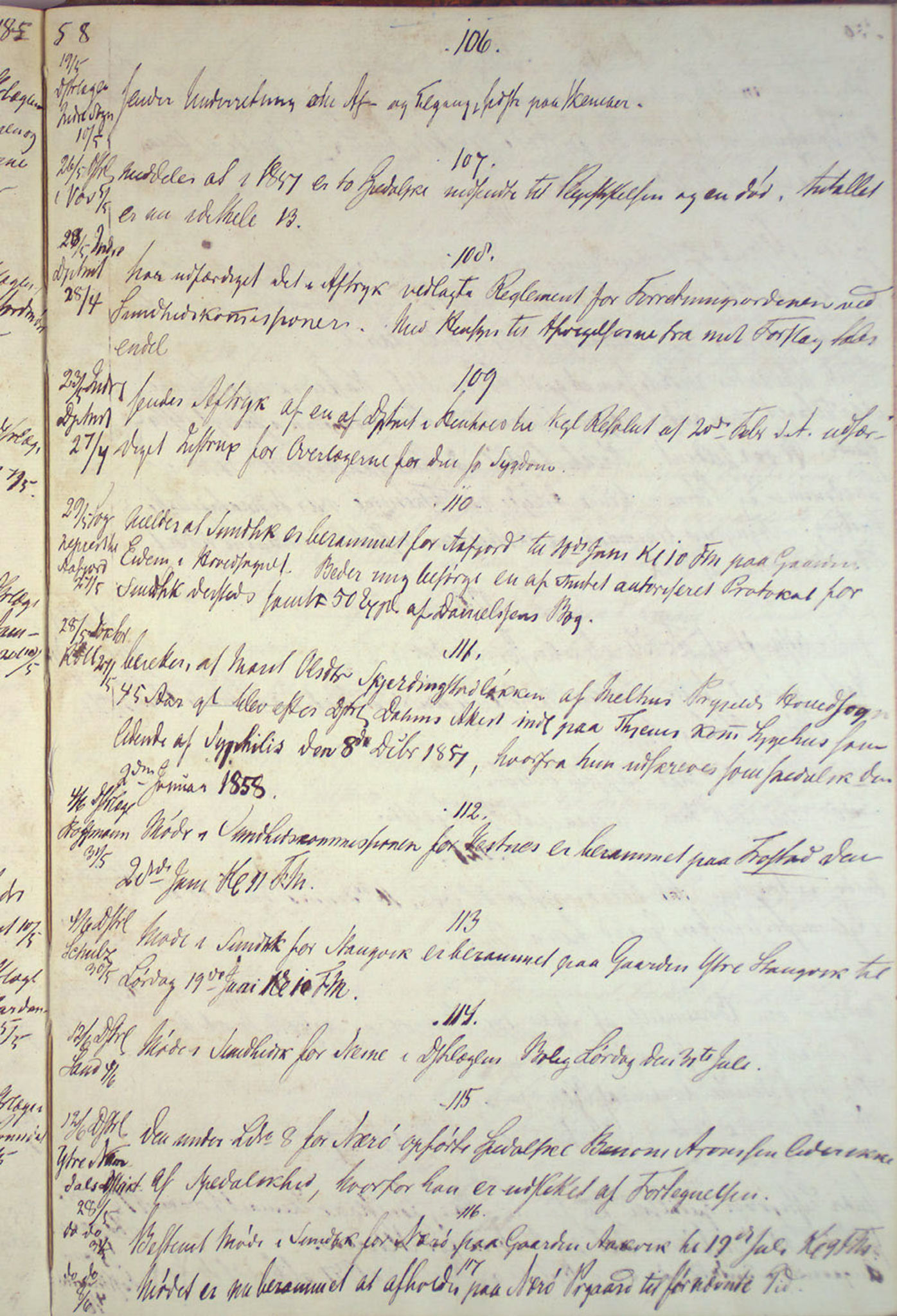 Lepraarkiver - Overlegen for den spedalske sykdom, AV/SAB-A-61001/B.c/L0001: Journal, 1854-1859, s. 251