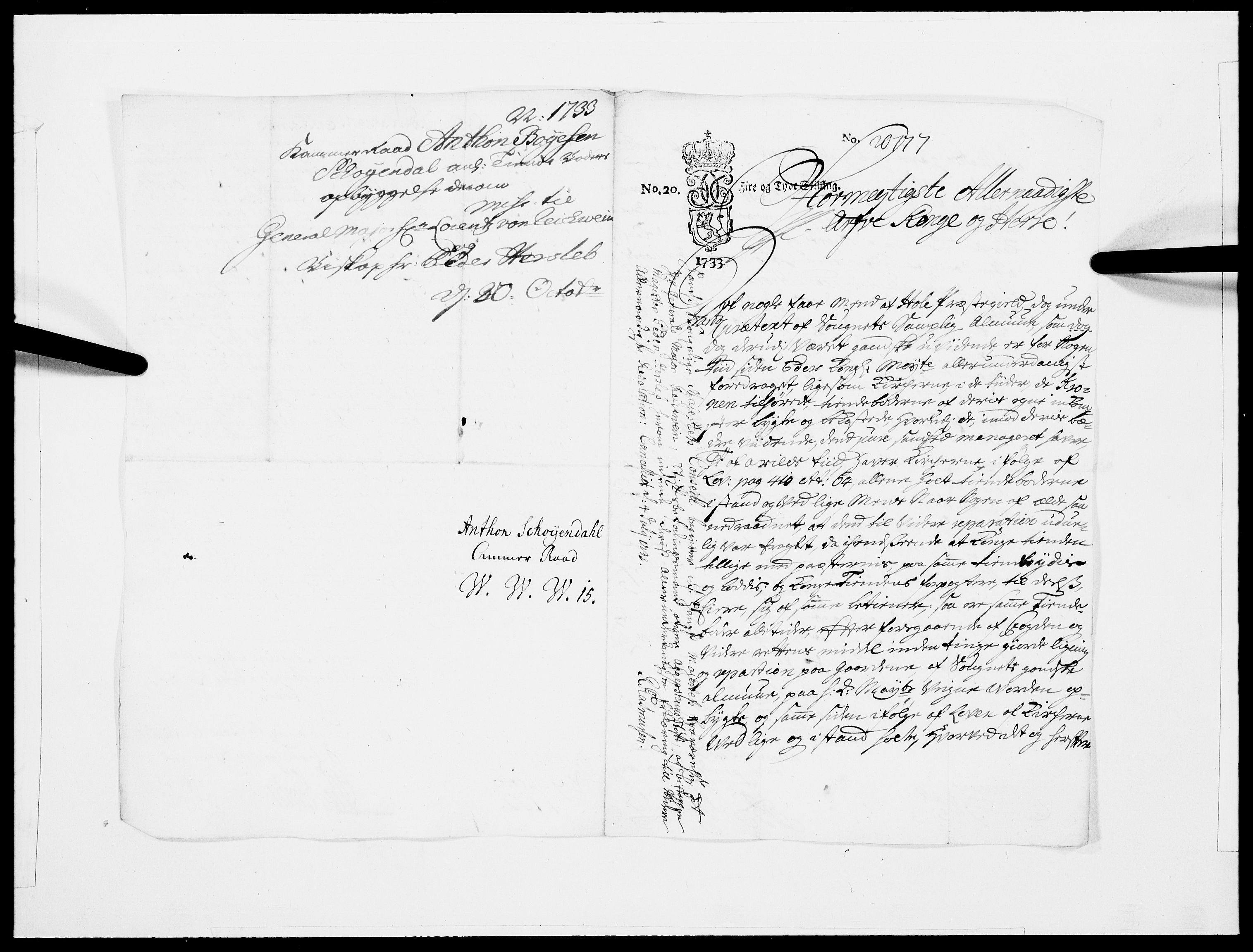 Danske Kanselli 1572-1799, AV/RA-EA-3023/F/Fc/Fcc/Fcca/L0114: Norske innlegg 1572-1799, 1733, s. 69