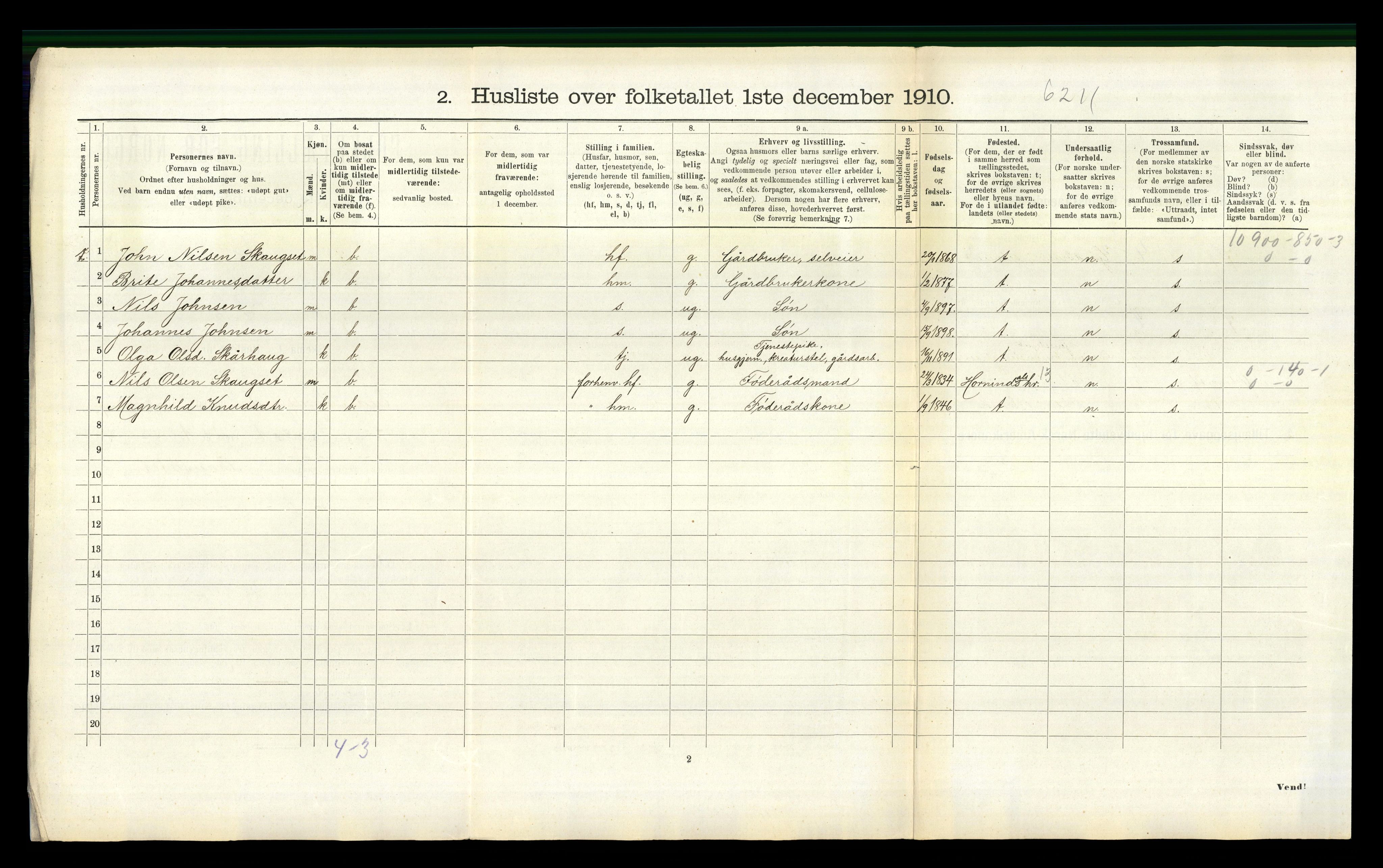 RA, Folketelling 1910 for 1443 Eid herred, 1910, s. 882