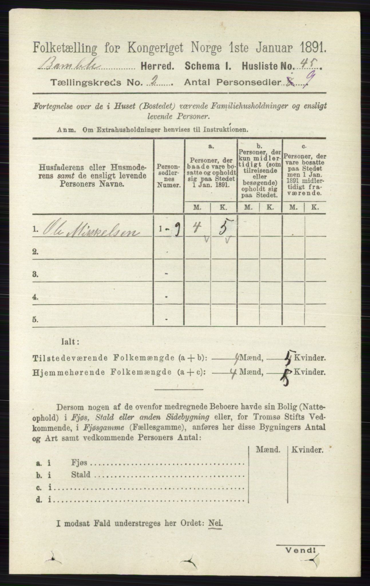 RA, Folketelling 1891 for 0814 Bamble herred, 1891, s. 986