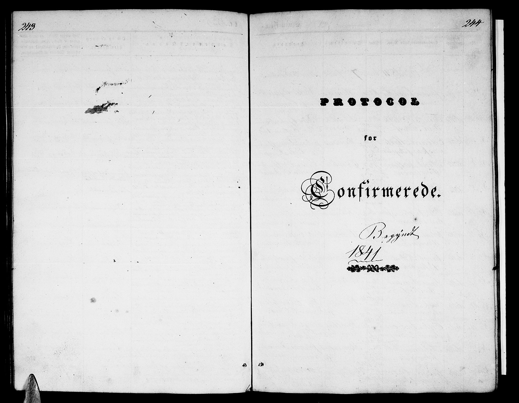 Ministerialprotokoller, klokkerbøker og fødselsregistre - Nordland, SAT/A-1459/825/L0364: Klokkerbok nr. 825C01, 1841-1863, s. 243-244