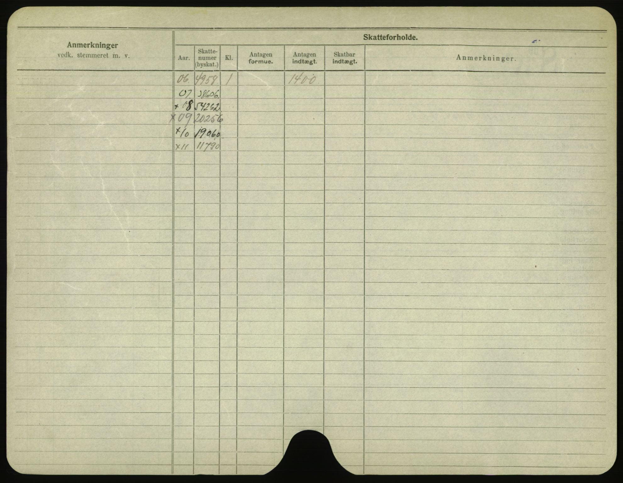 Oslo folkeregister, Registerkort, SAO/A-11715/F/Fa/Fac/L0001: Menn, 1906-1914, s. 901b
