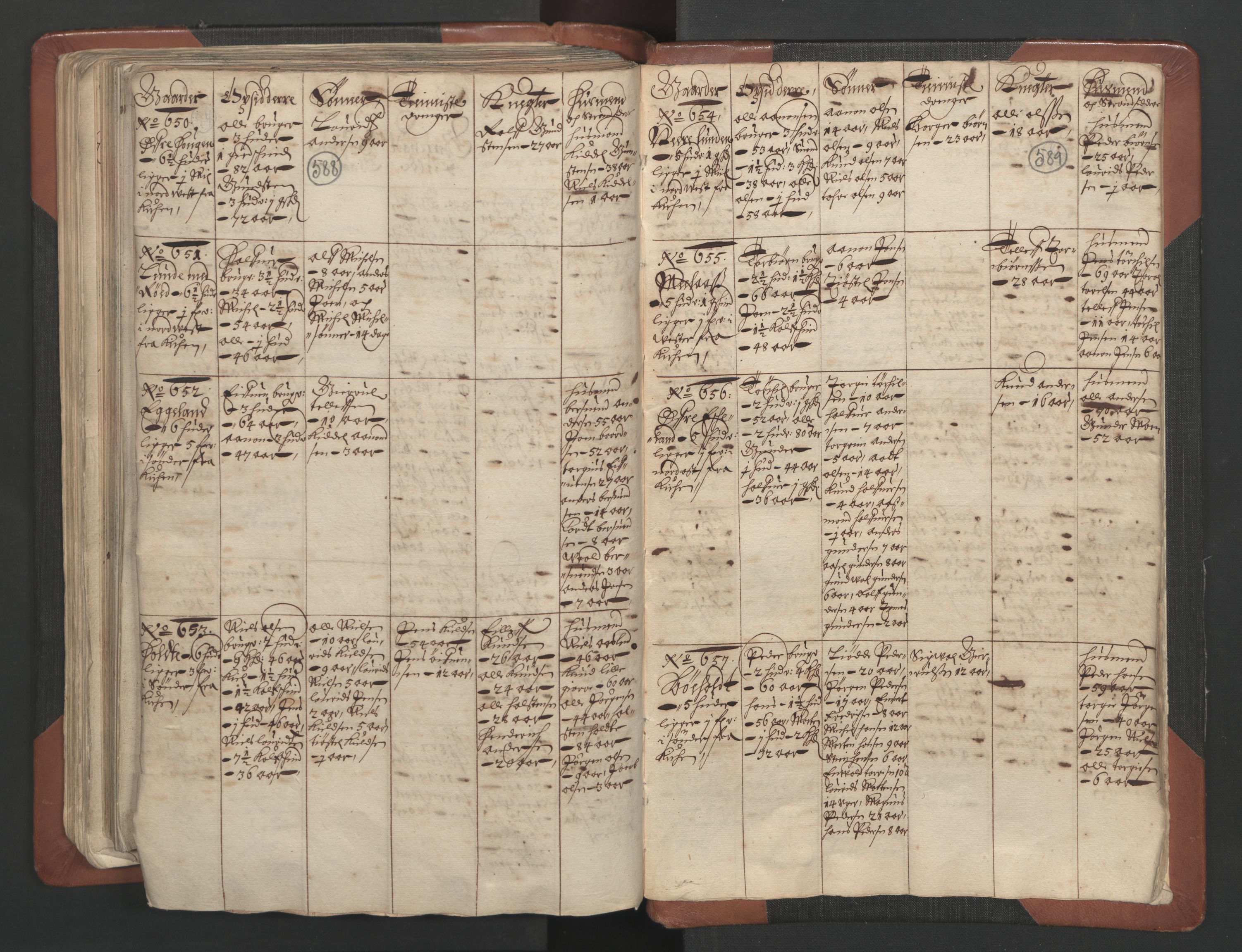 RA, Fogdenes og sorenskrivernes manntall 1664-1666, nr. 7: Nedenes fogderi, 1664-1666, s. 588-589