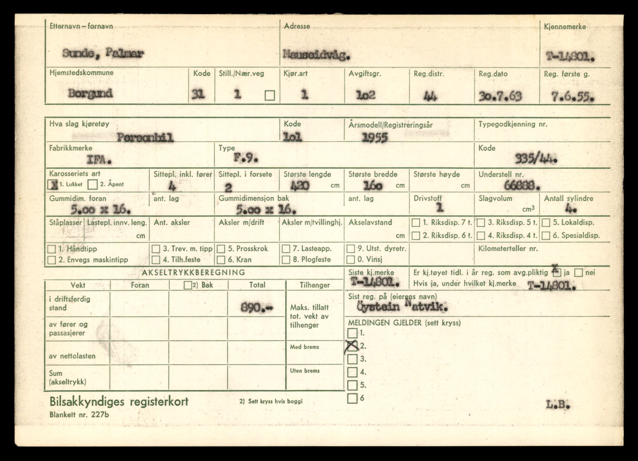Møre og Romsdal vegkontor - Ålesund trafikkstasjon, AV/SAT-A-4099/F/Fe/L0048: Registreringskort for kjøretøy T 14721 - T 14863, 1927-1998, s. 1691