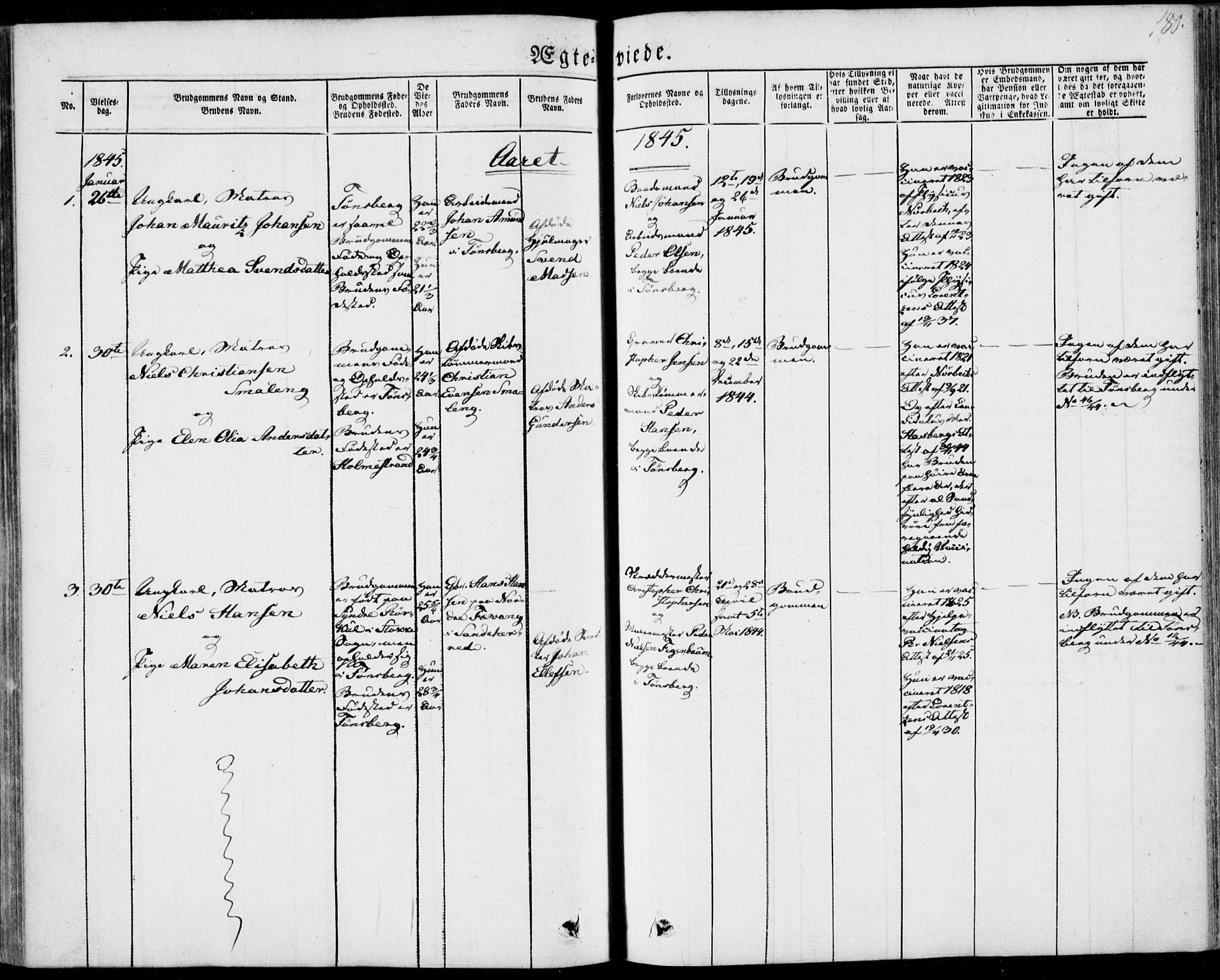 Tønsberg kirkebøker, AV/SAKO-A-330/F/Fa/L0007: Ministerialbok nr. I 7, 1845-1854, s. 180