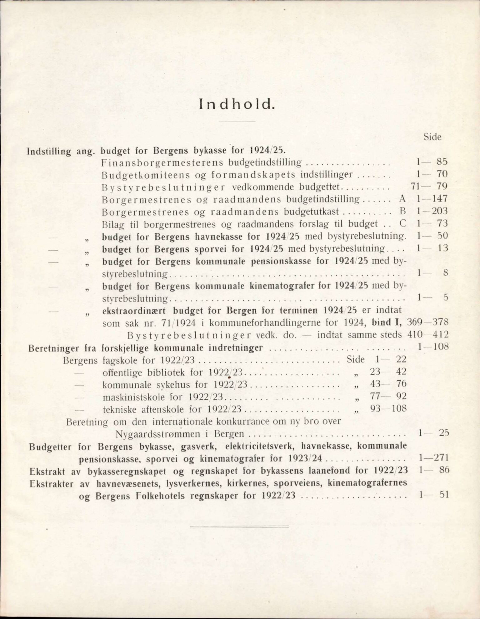 Bergen kommune. Formannskapet, BBA/A-0003/Ad/L0109: Bergens Kommuneforhandlinger, bind II, 1924