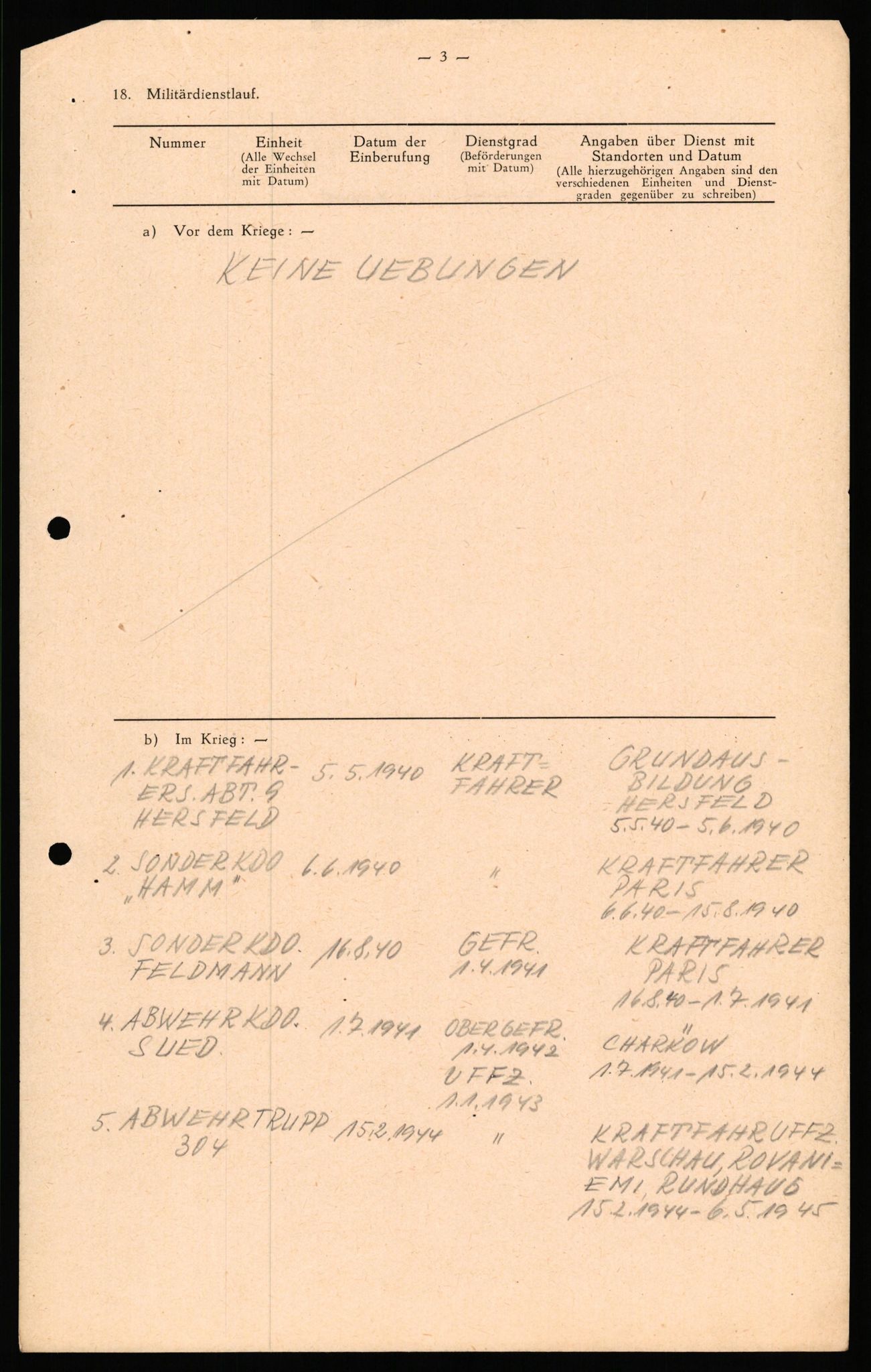 Forsvaret, Forsvarets overkommando II, AV/RA-RAFA-3915/D/Db/L0037: CI Questionaires. Tyske okkupasjonsstyrker i Norge. Tyskere., 1945-1946, s. 382