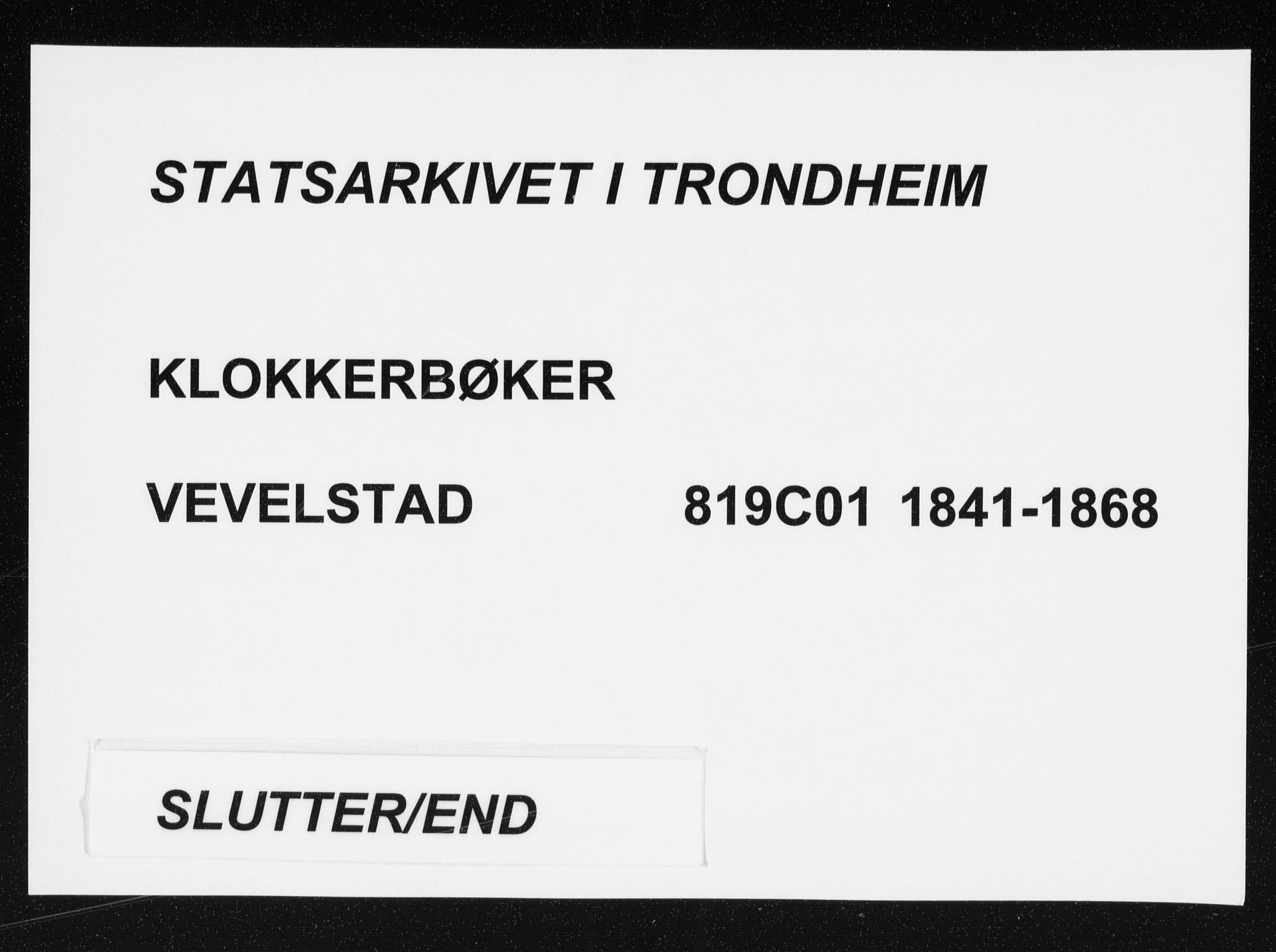 Ministerialprotokoller, klokkerbøker og fødselsregistre - Nordland, SAT/A-1459/819/L0275: Klokkerbok nr. 819C01, 1841-1868