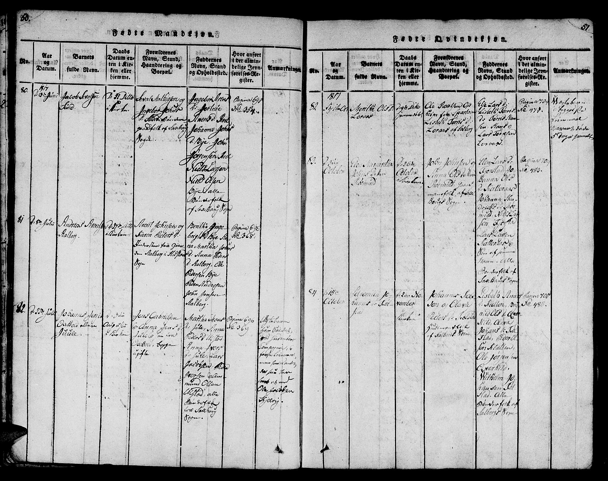 Ministerialprotokoller, klokkerbøker og fødselsregistre - Nord-Trøndelag, SAT/A-1458/730/L0275: Ministerialbok nr. 730A04, 1816-1822, s. 50-51