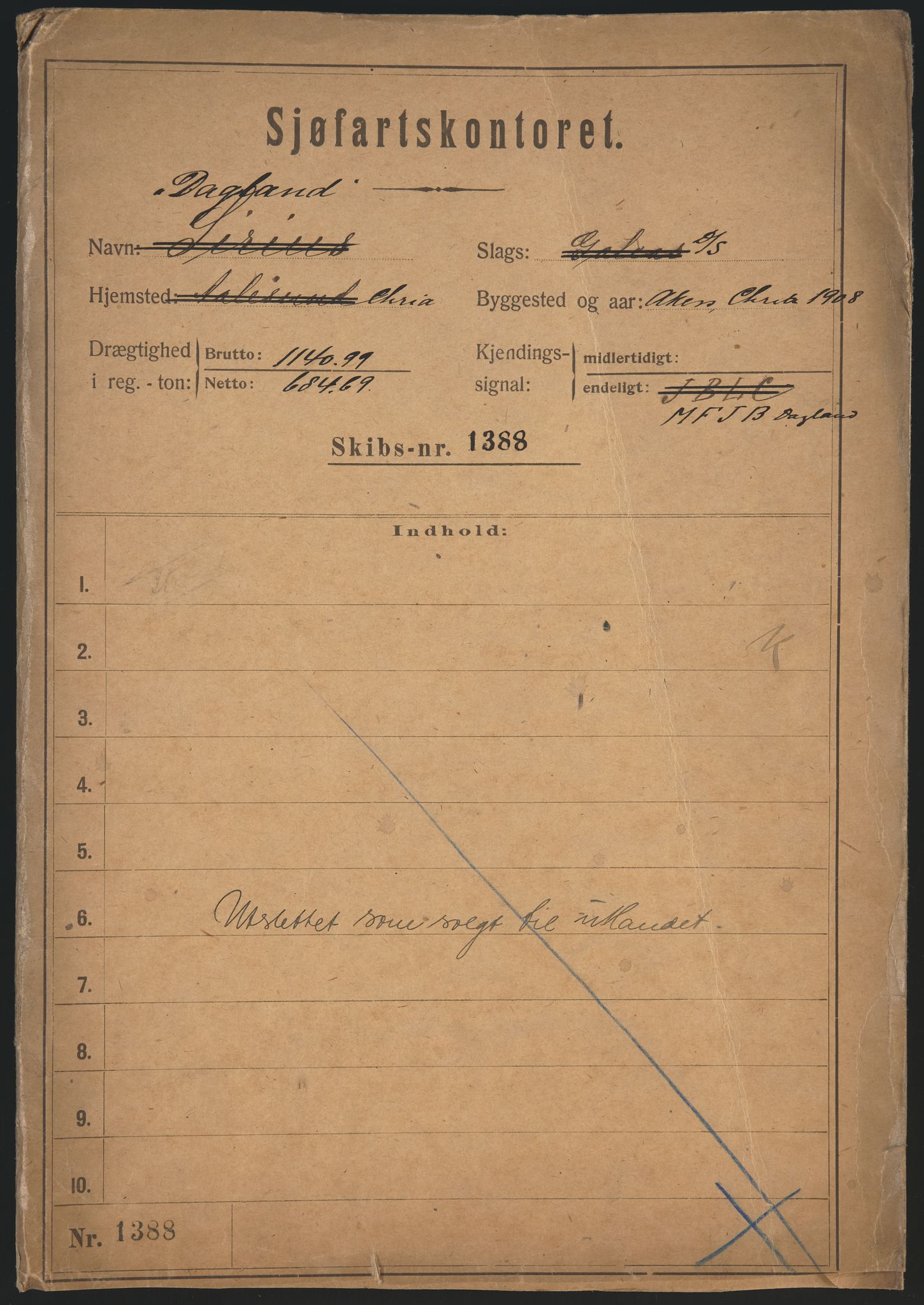 Sjøfartsdirektoratet med forløpere, skipsmapper slettede skip, RA/S-4998/F/Fa/L0225: --, 1867-1925, s. 356